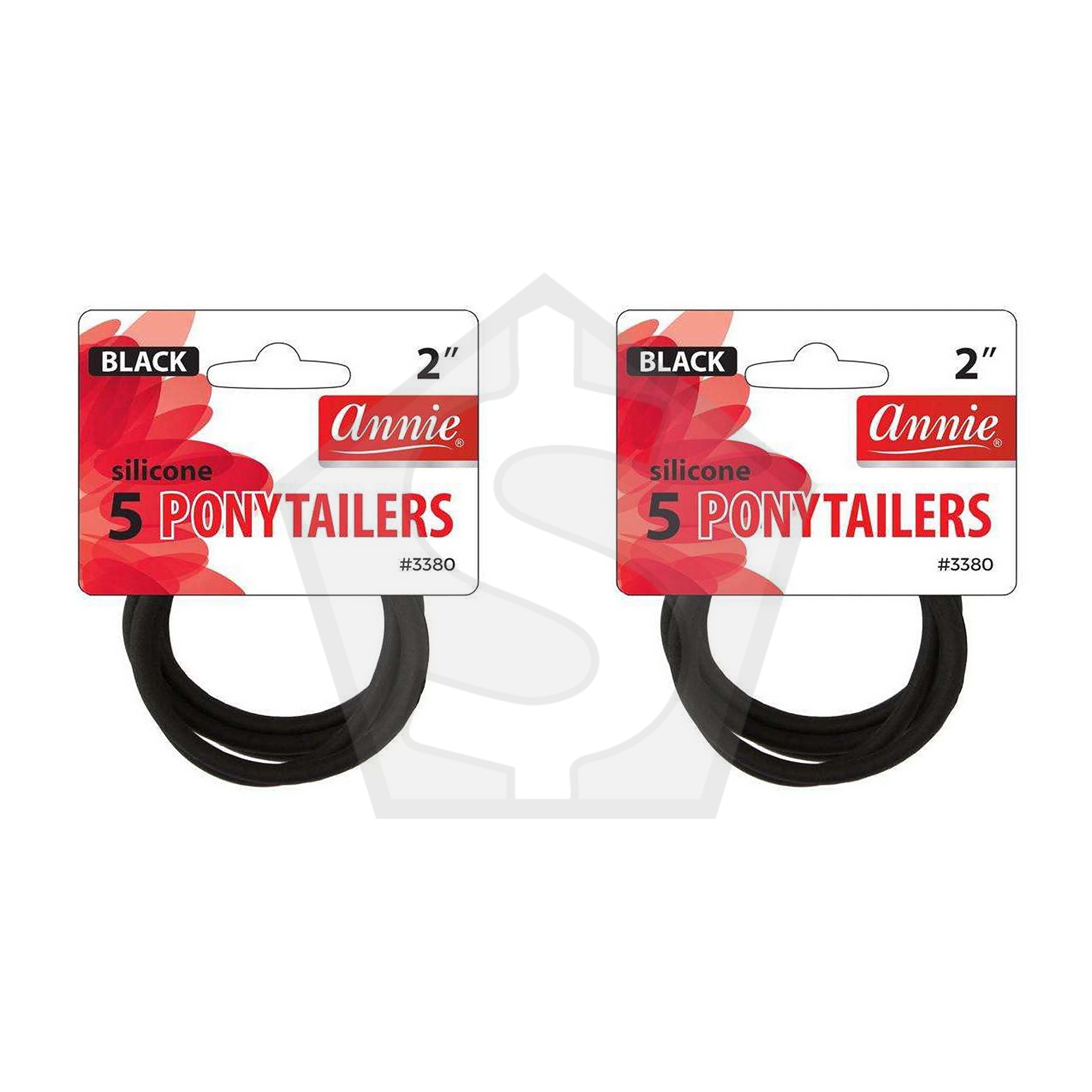 ANNIE 5pcs Silicone Ponytailers - Pack of 2