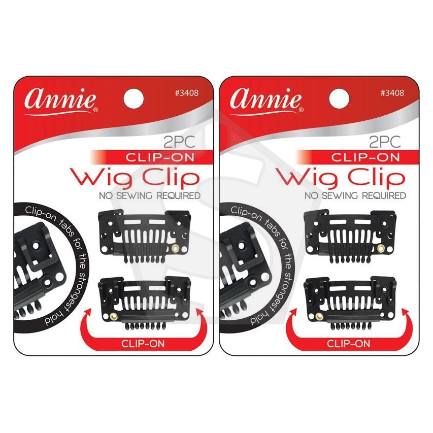 ANNIE 2PC Clip On Wig Clip[No Sewing Required] #3408 [pc] - Pack of 2