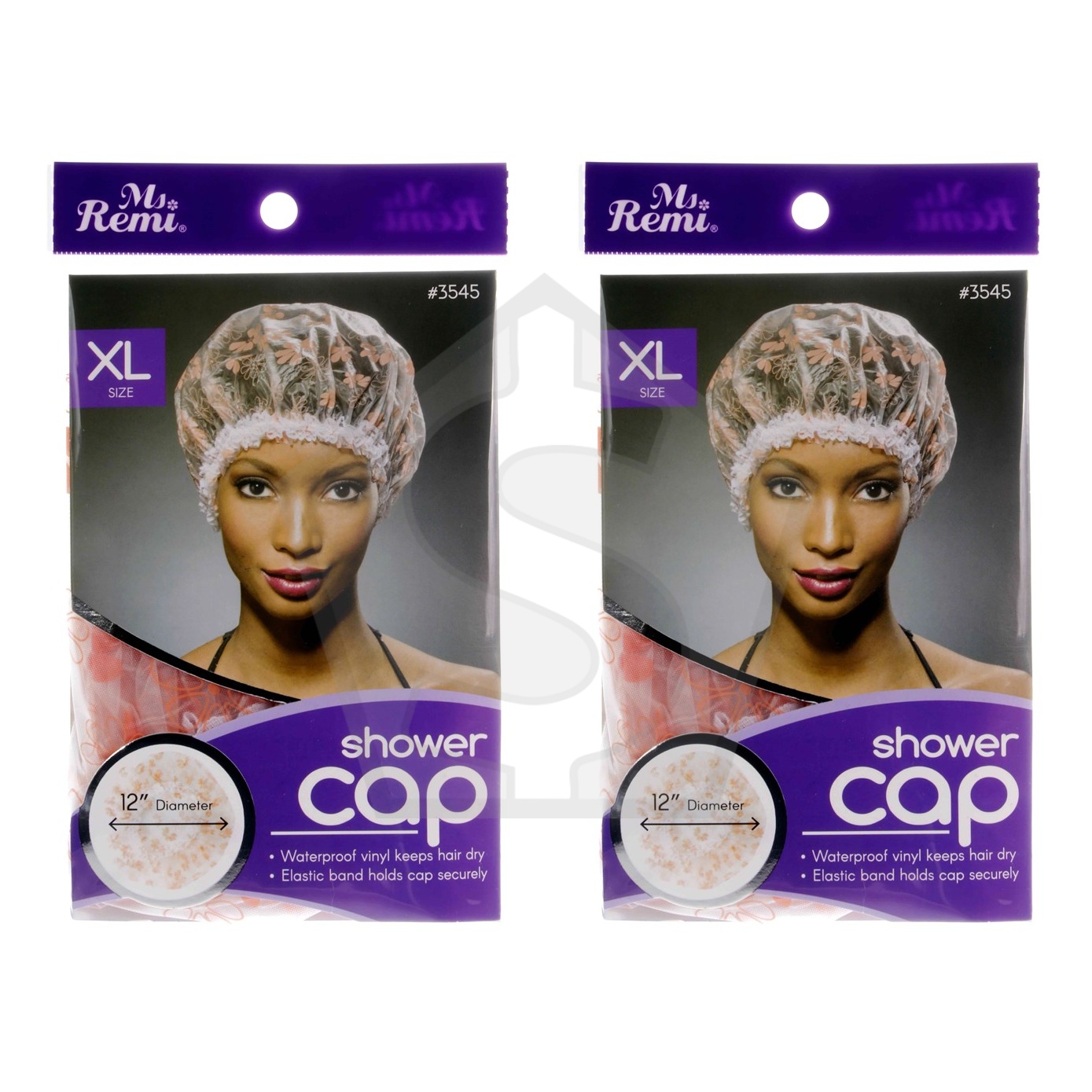 ANNIE Design Shower Cap [X-Large] - Pink Floral - Pack of 2