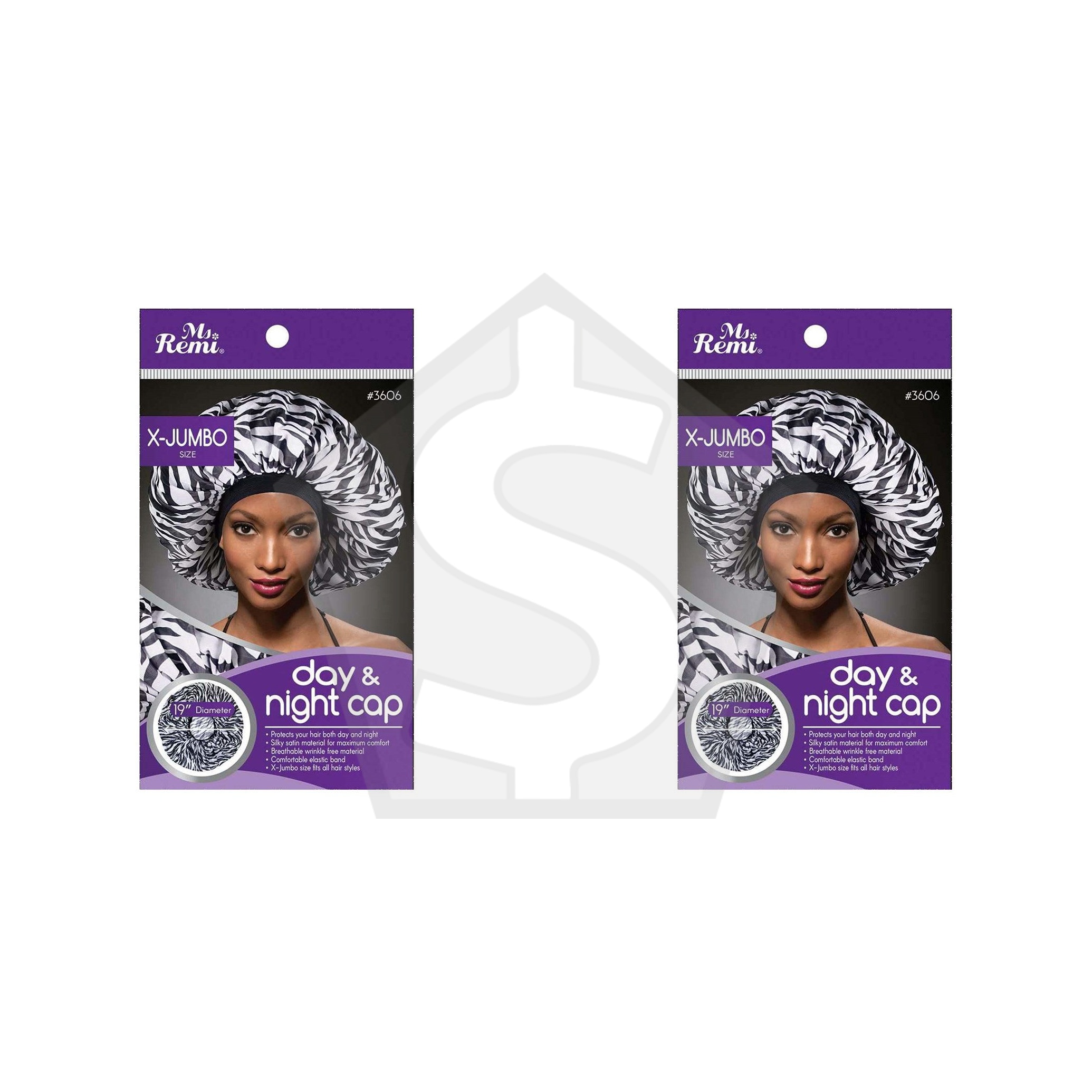 ANNIE Ms. Remi Day & Night Cap [X-JUMBO] - Zebra - Pack of 2