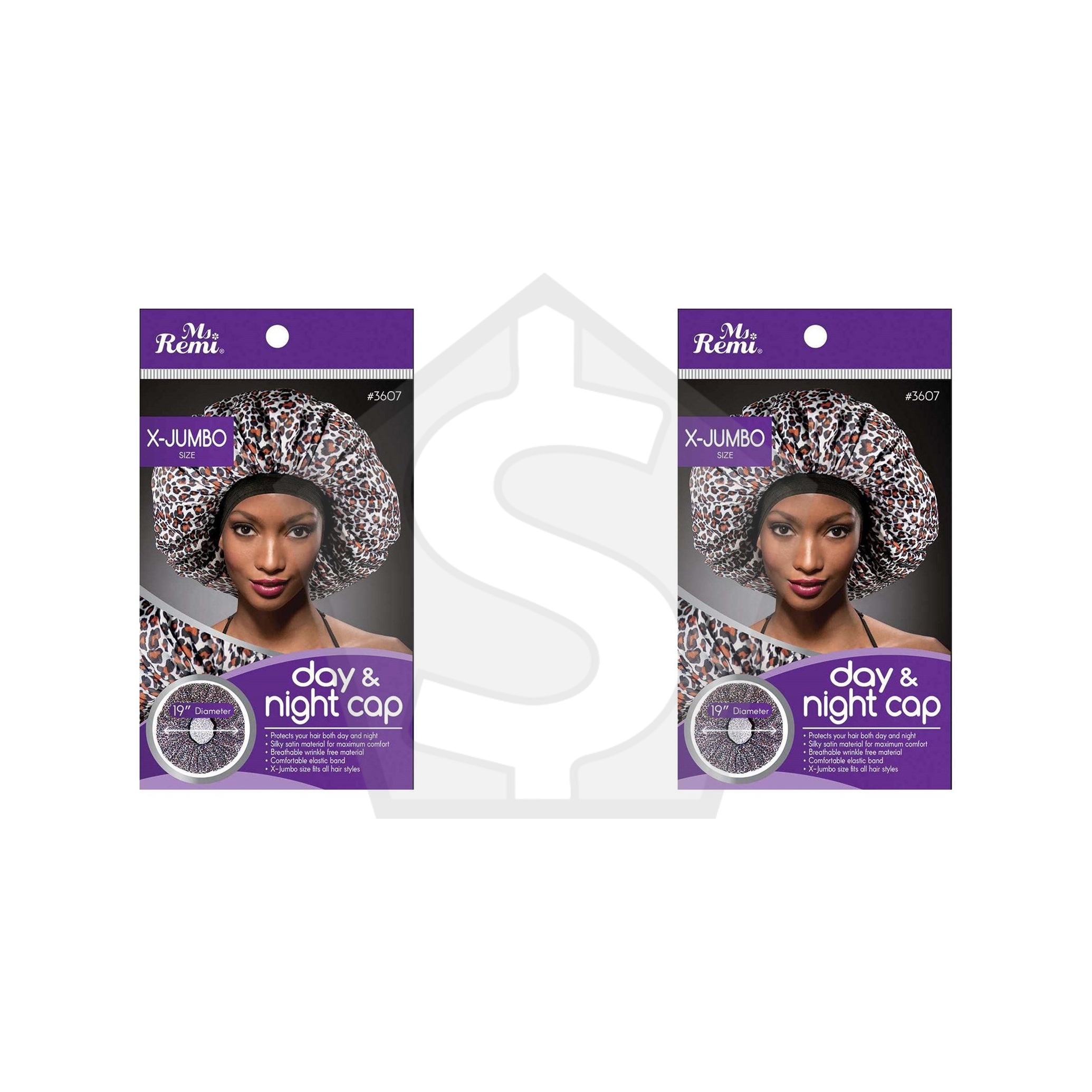 ANNIE Ms. Remi Day & Night Cap [X-JUMBO] - Leopard - Pack of 2