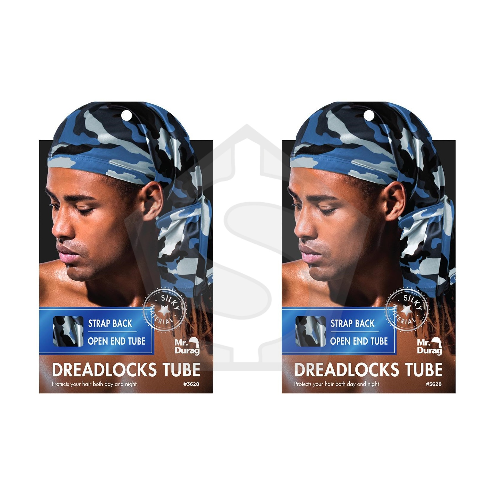 ANNIE Mr. Durag Dreadlocks Tube with Strap - Camo Assorted - Pack of 2