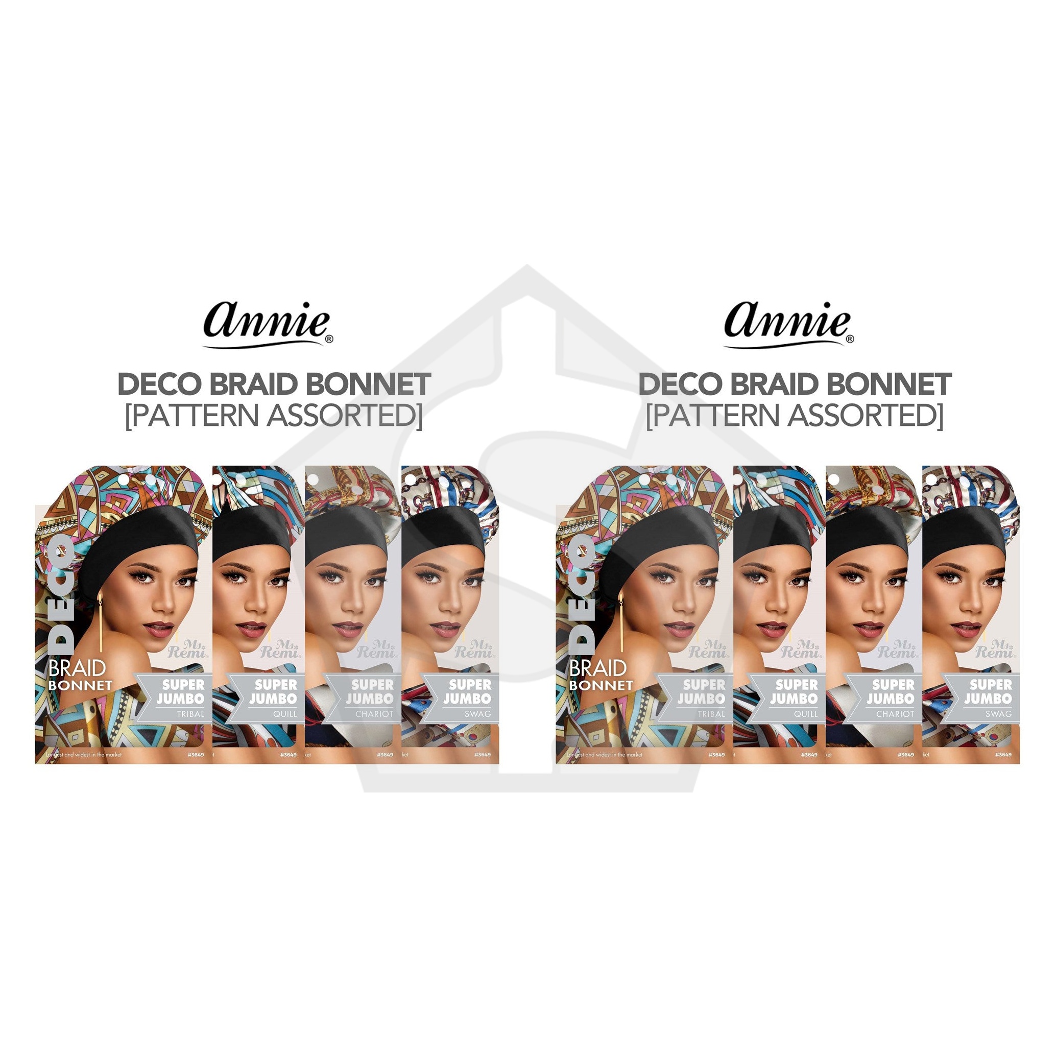 ANNIE Deco Braid Bonnet [Pattern Assorted] - Pack of 2