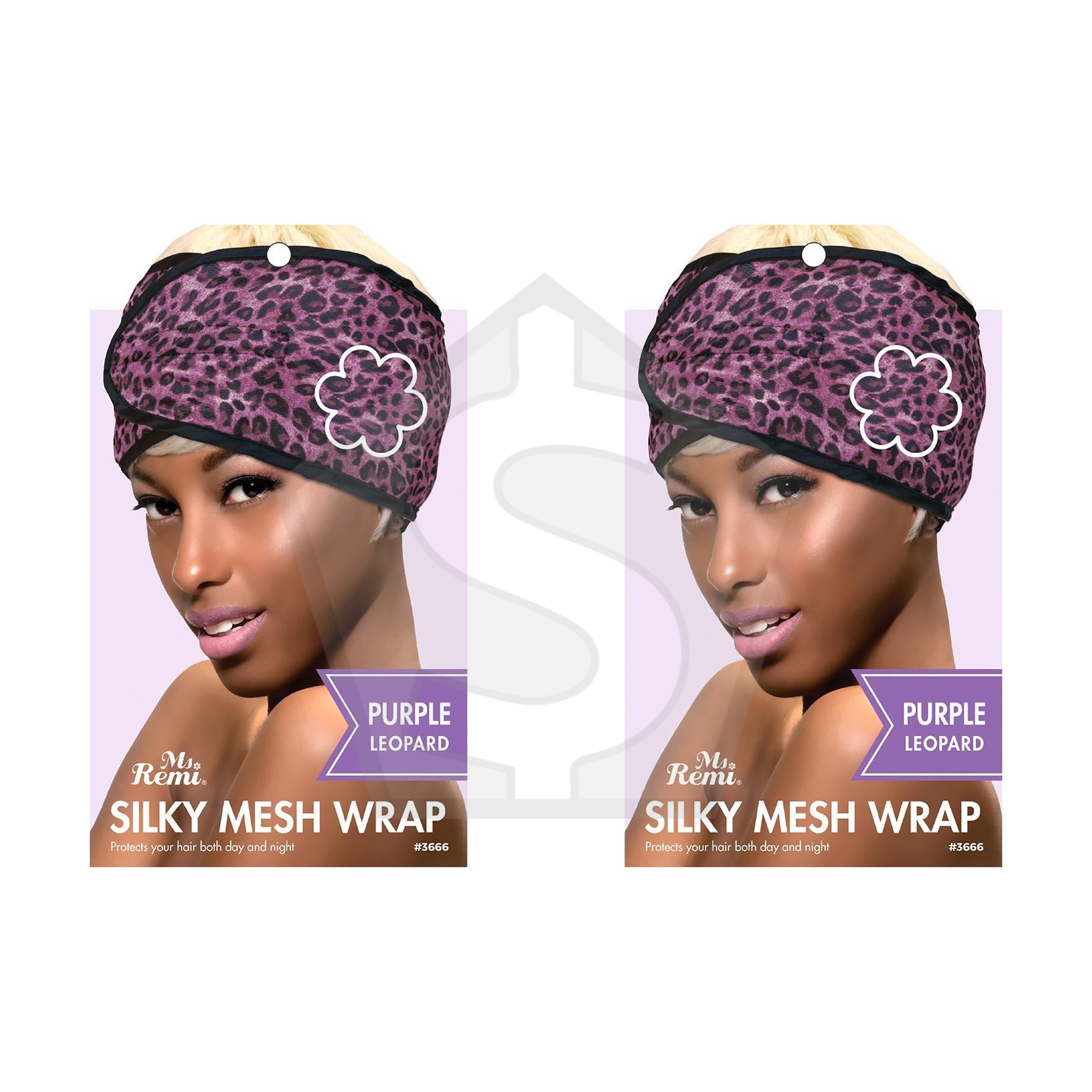 ANNIE Silky Mesh Wrap- Leopard - Leopard Purple - Pack of 2