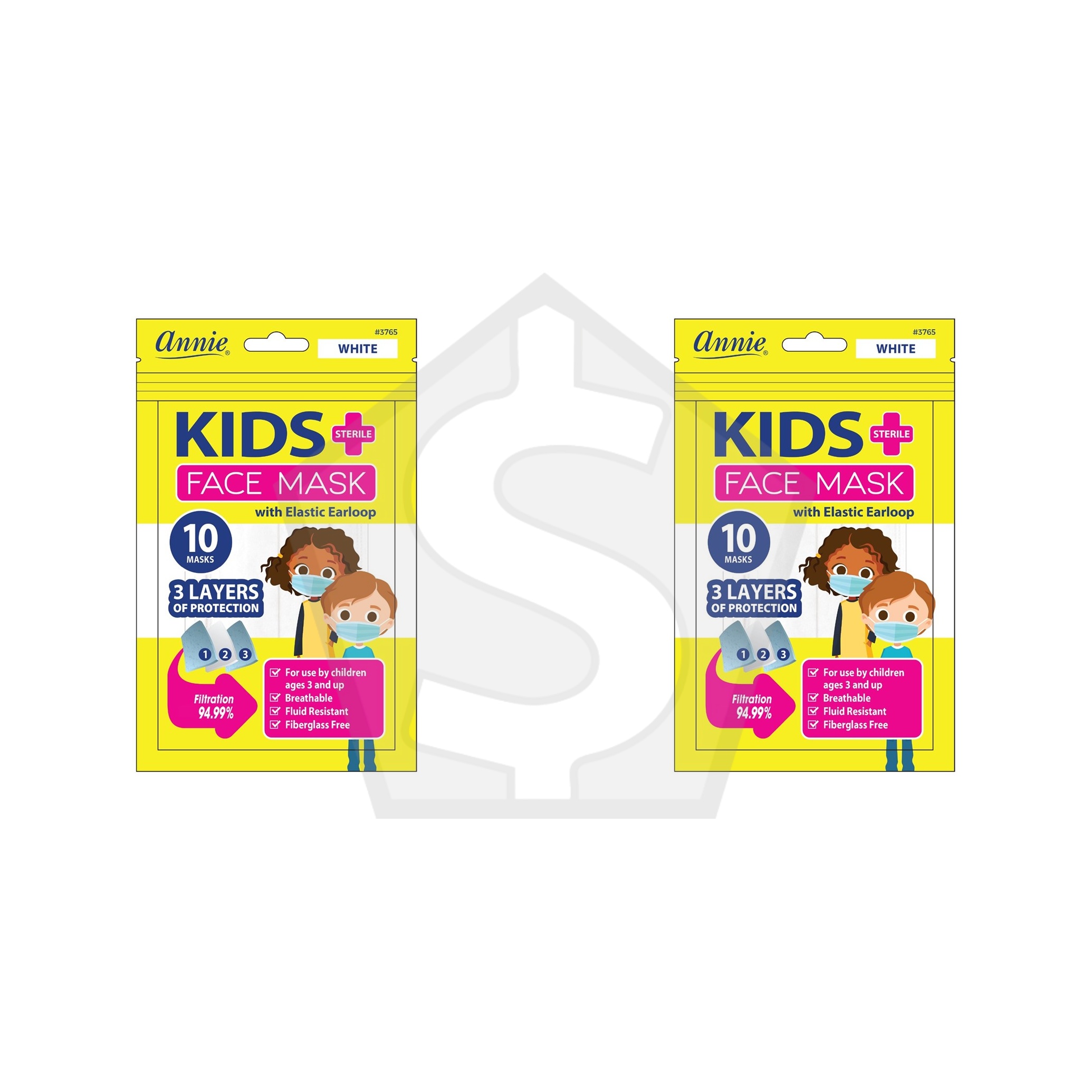 ANNIE Kids 10pcs Sterile Earloop Face Mask - White - Pack of 2