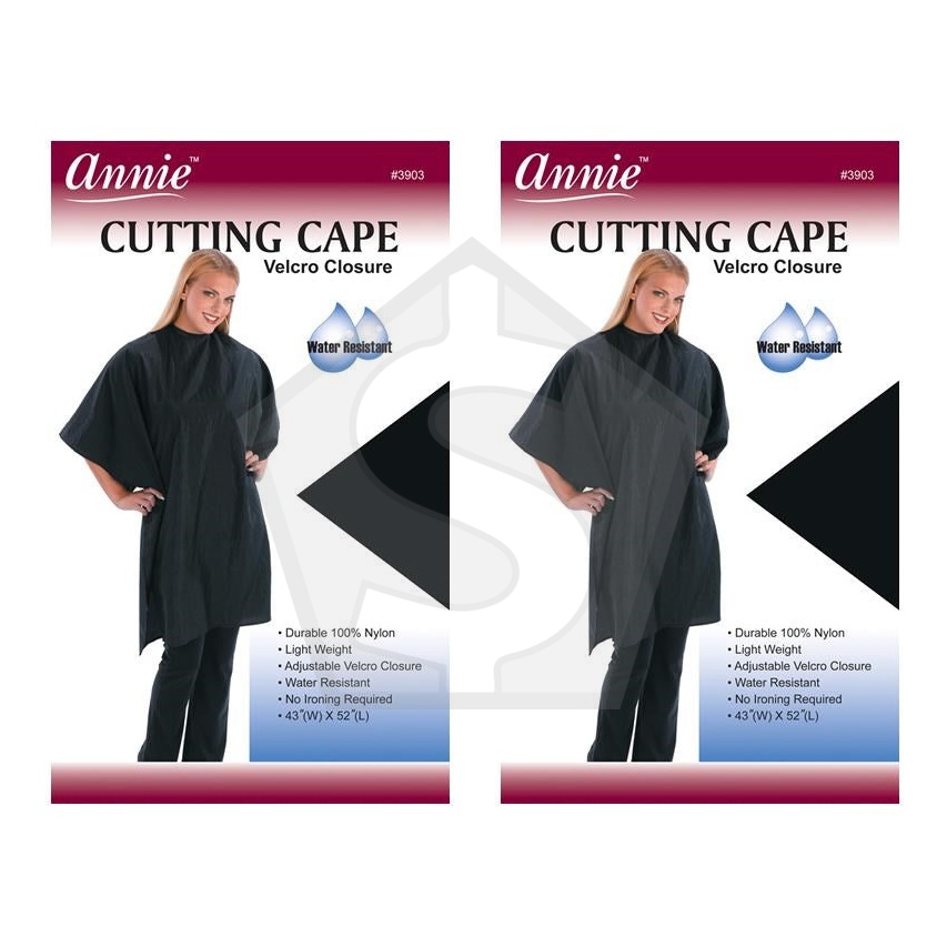 ANNIE Cutting Cape with Velcro Closure [100% Nylon] - Pack of 2