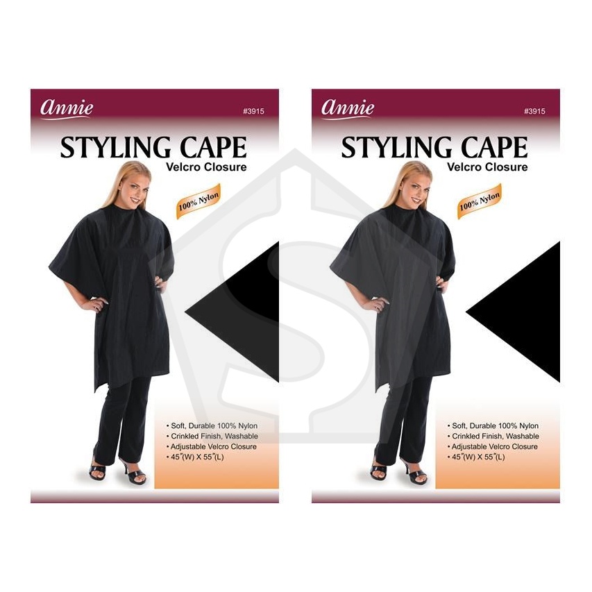 ANNIE Styling Cape with Velcro Closure[100% Nylon] - Pack of 2