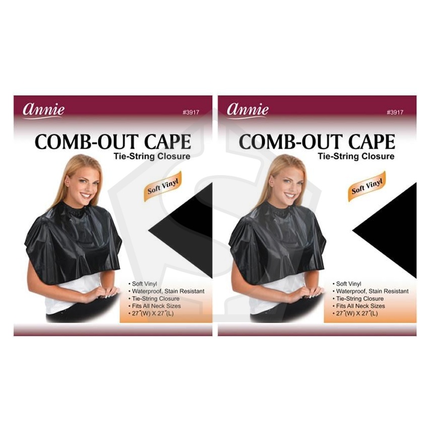 ANNIE Comb-Out Cape with Tie-String Closure [Soft Vinyl] - Pack of 2