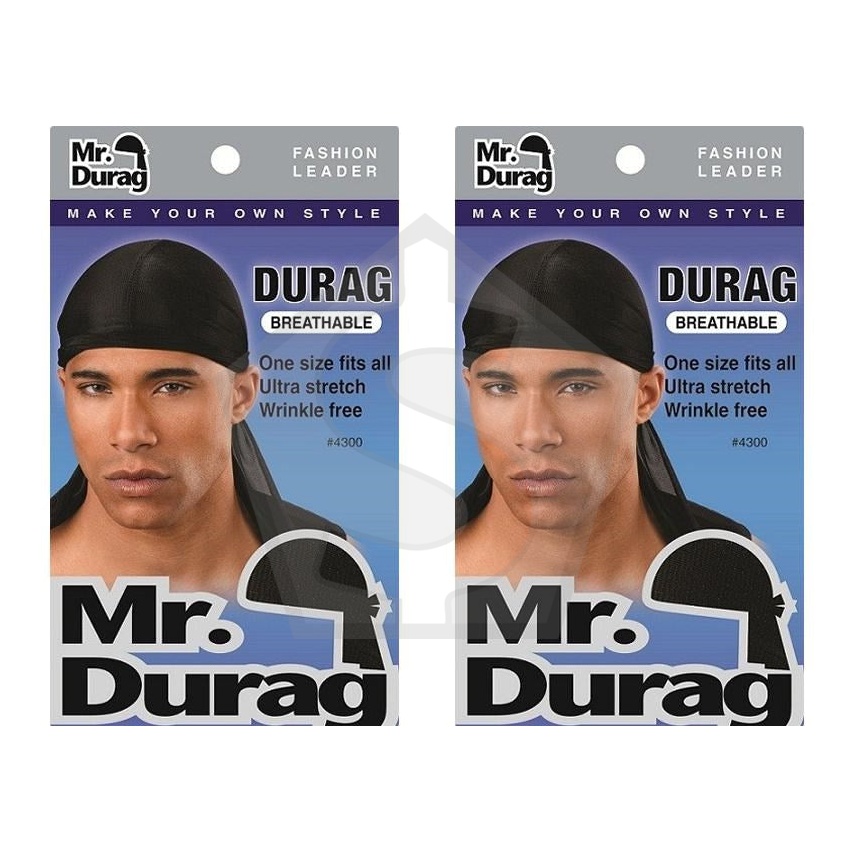 ANNIE Mr. Durag Durag - Black - Pack of 2