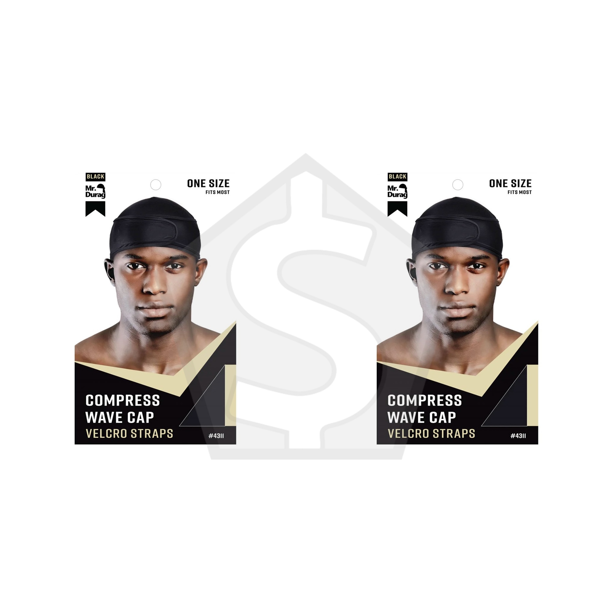 ANNIE Compress Wave Cap with Velcro Straps [One Size] - Pack of 2