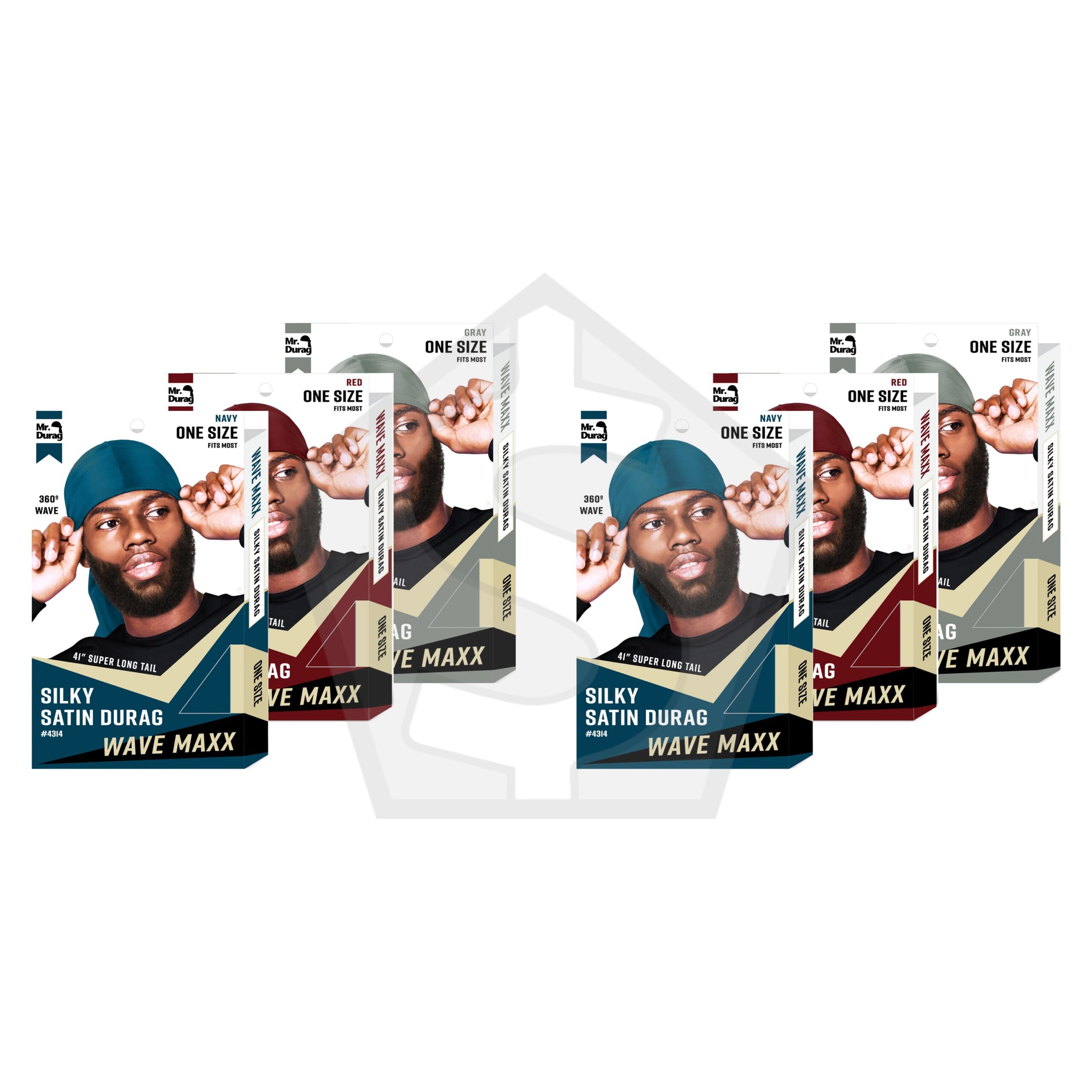 ANNIE Mr. Durag Silky Satin Durag - Assorted #1 - Pack of 2