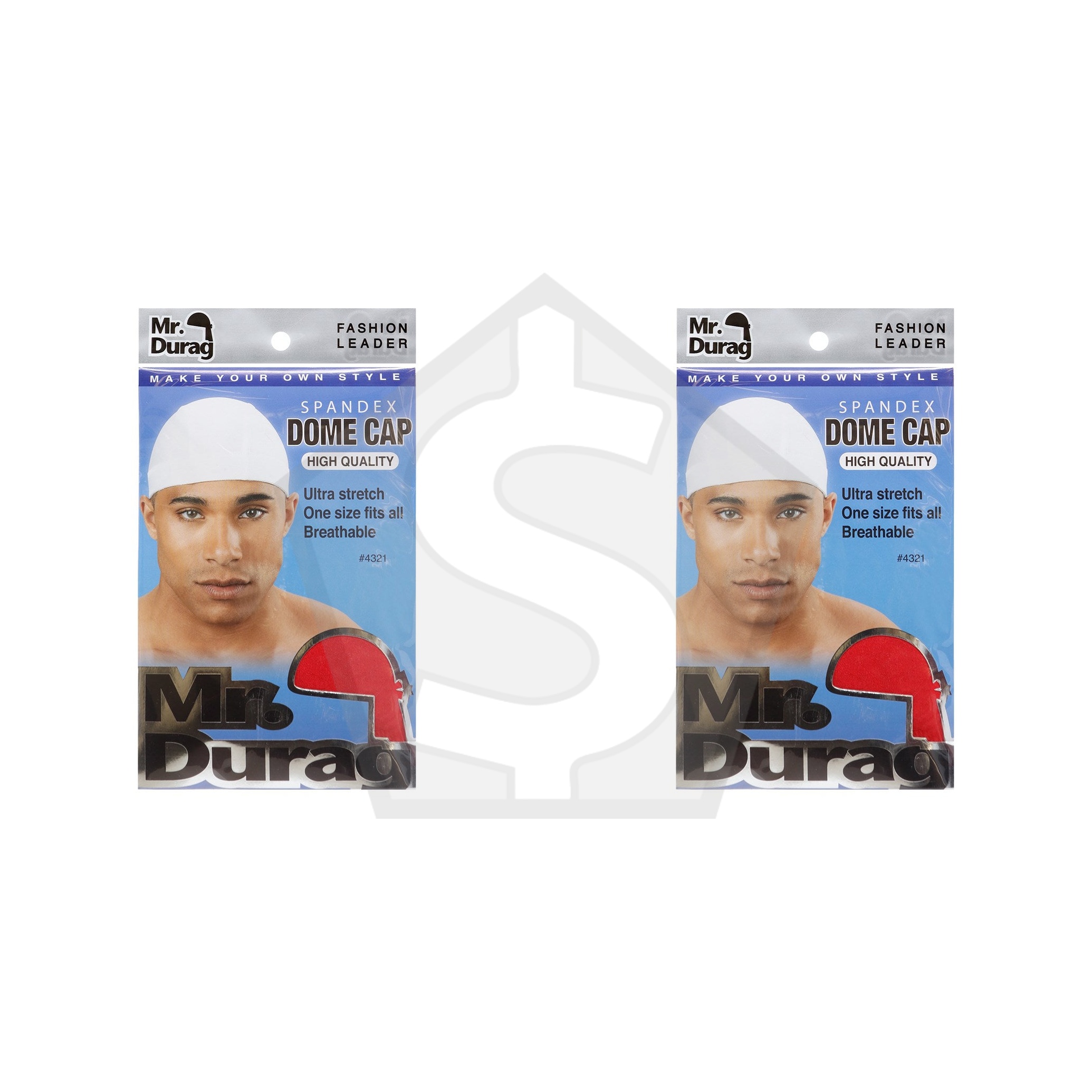 ANNIE Mr. Durag Spandex Dome Cap - Assorted - Pack of 2
