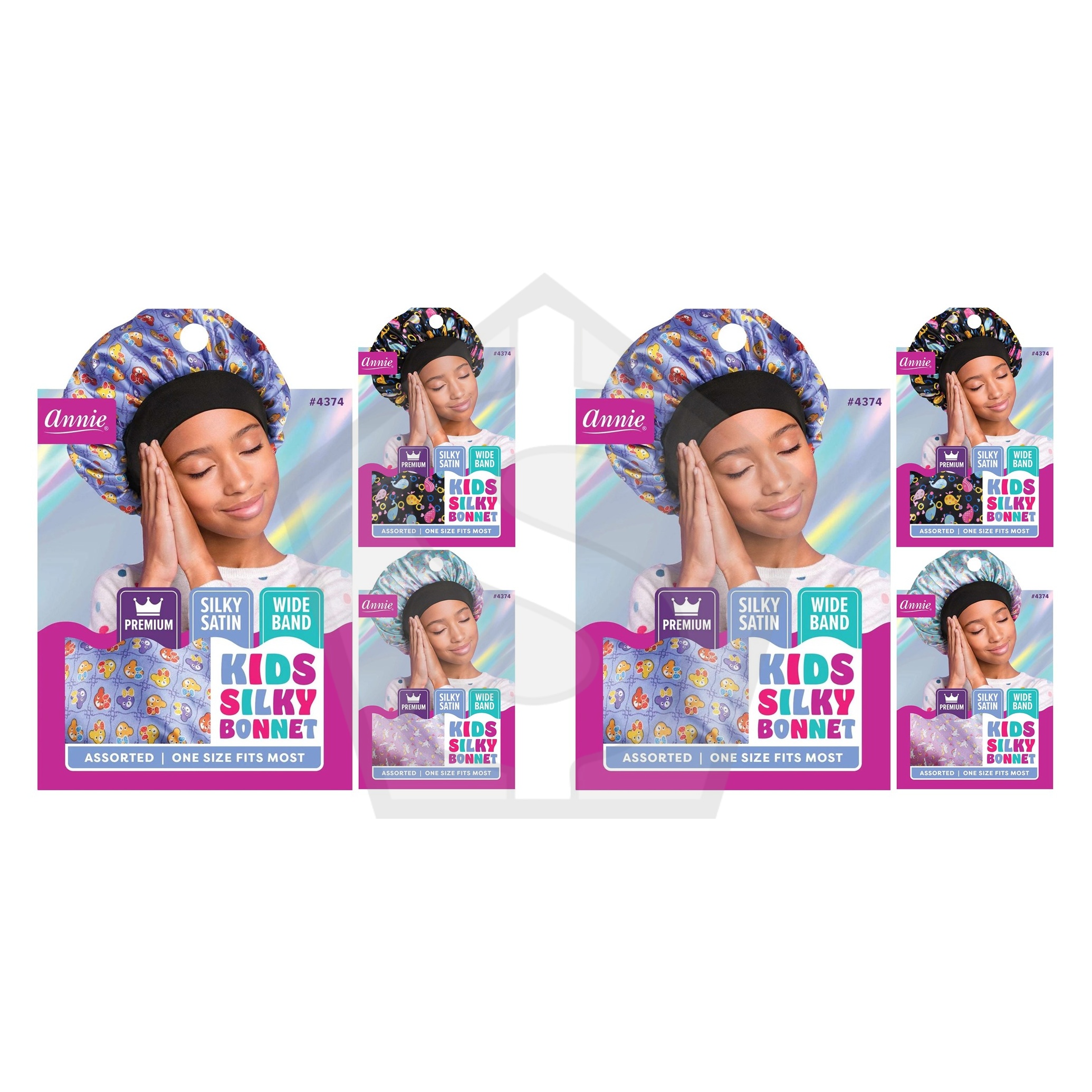 Bundle of 2 - ANNIE Premium Kid's Silky Wide Edge Bonnet