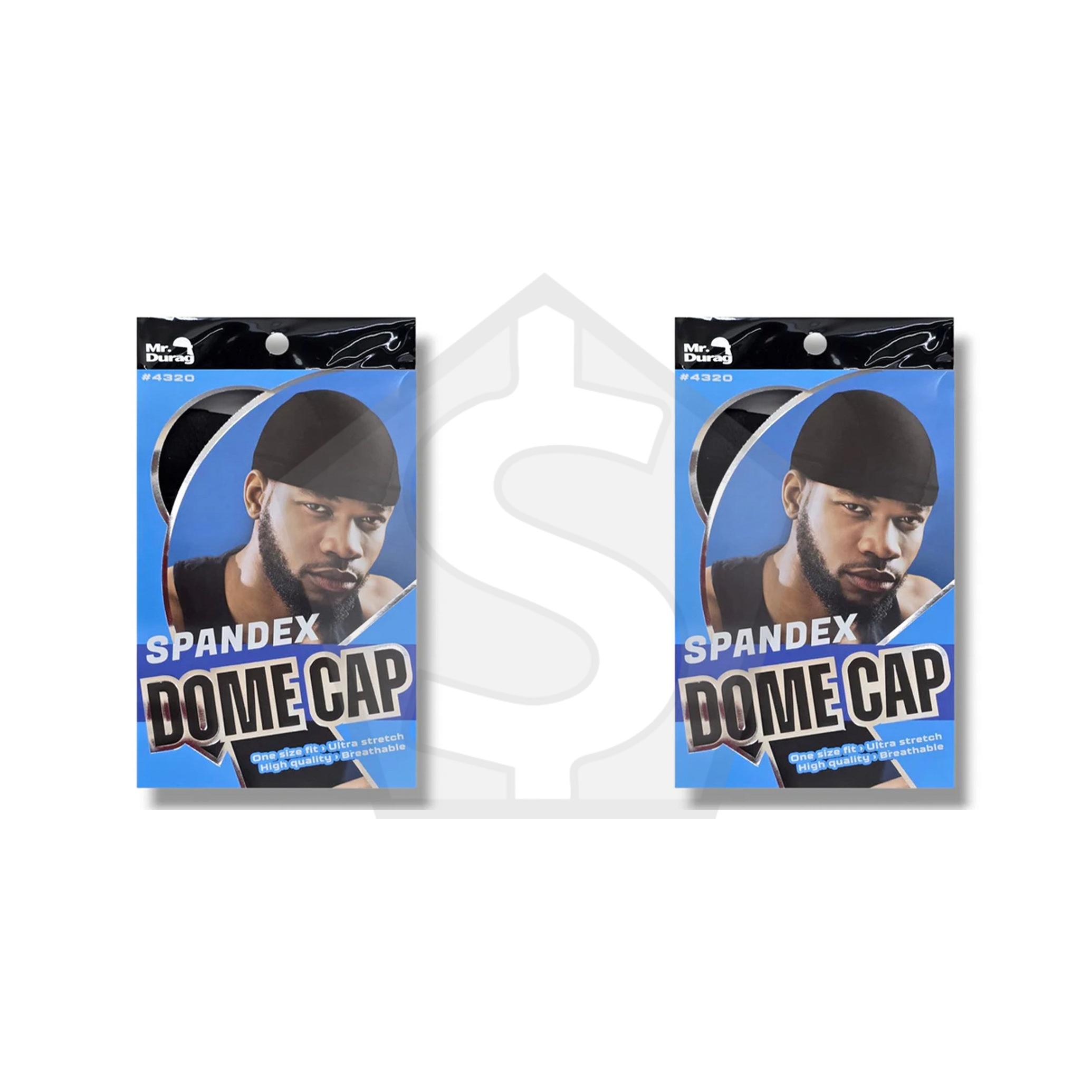 ANNIE Mr. Durag Spandex Durag - Black - Pack of 2