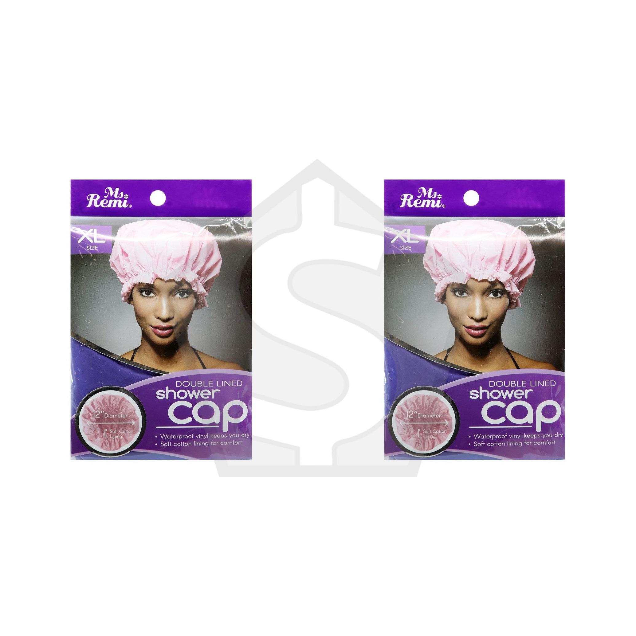 ANNIE Double Lined Shower Cap [X-Large] - Assorted - Pack of 2