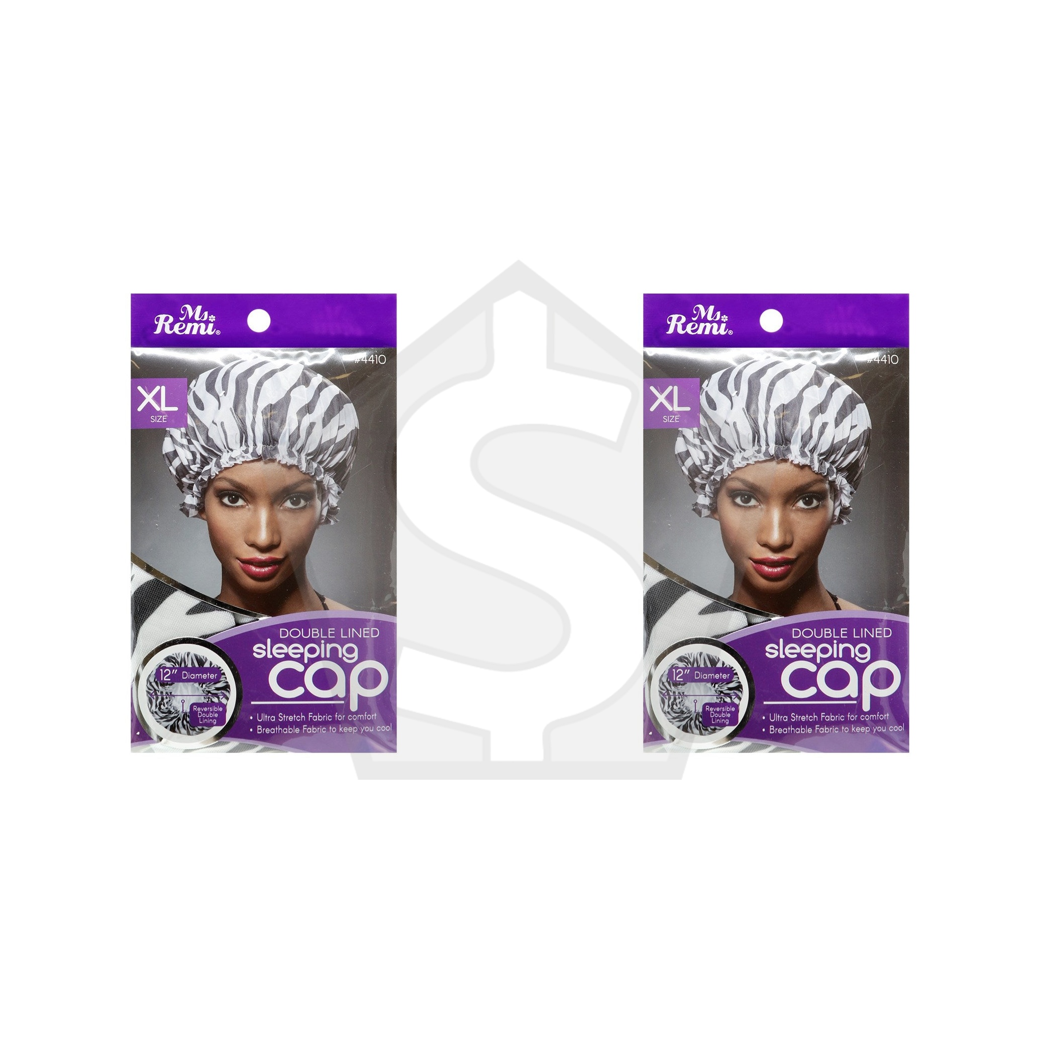 ANNIE Double Lined Sleeping Cap [X-Large] - Zebra - Pack of 2