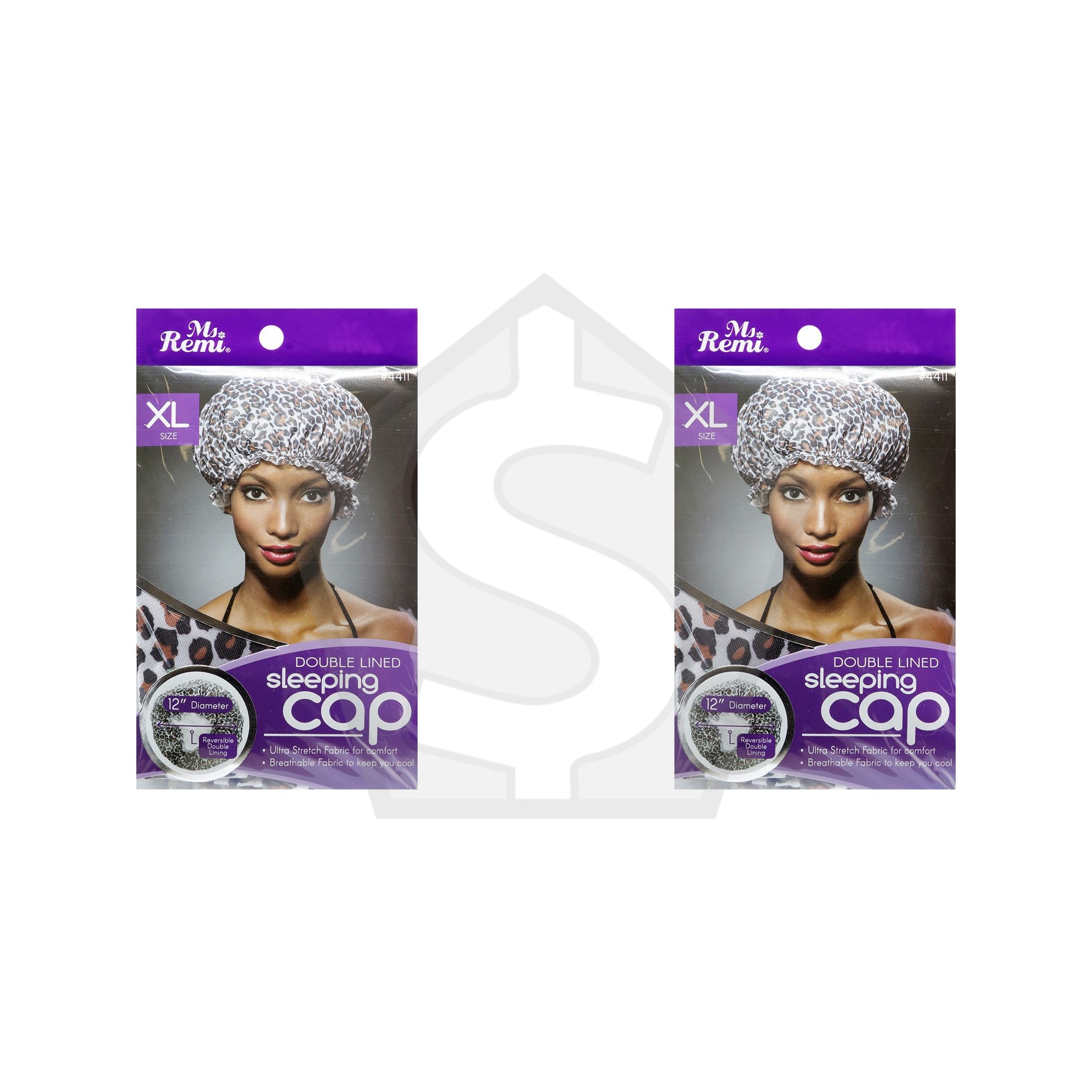 ANNIE Double Lined Sleeping Cap [X-Large] - Leopard - Pack of 2
