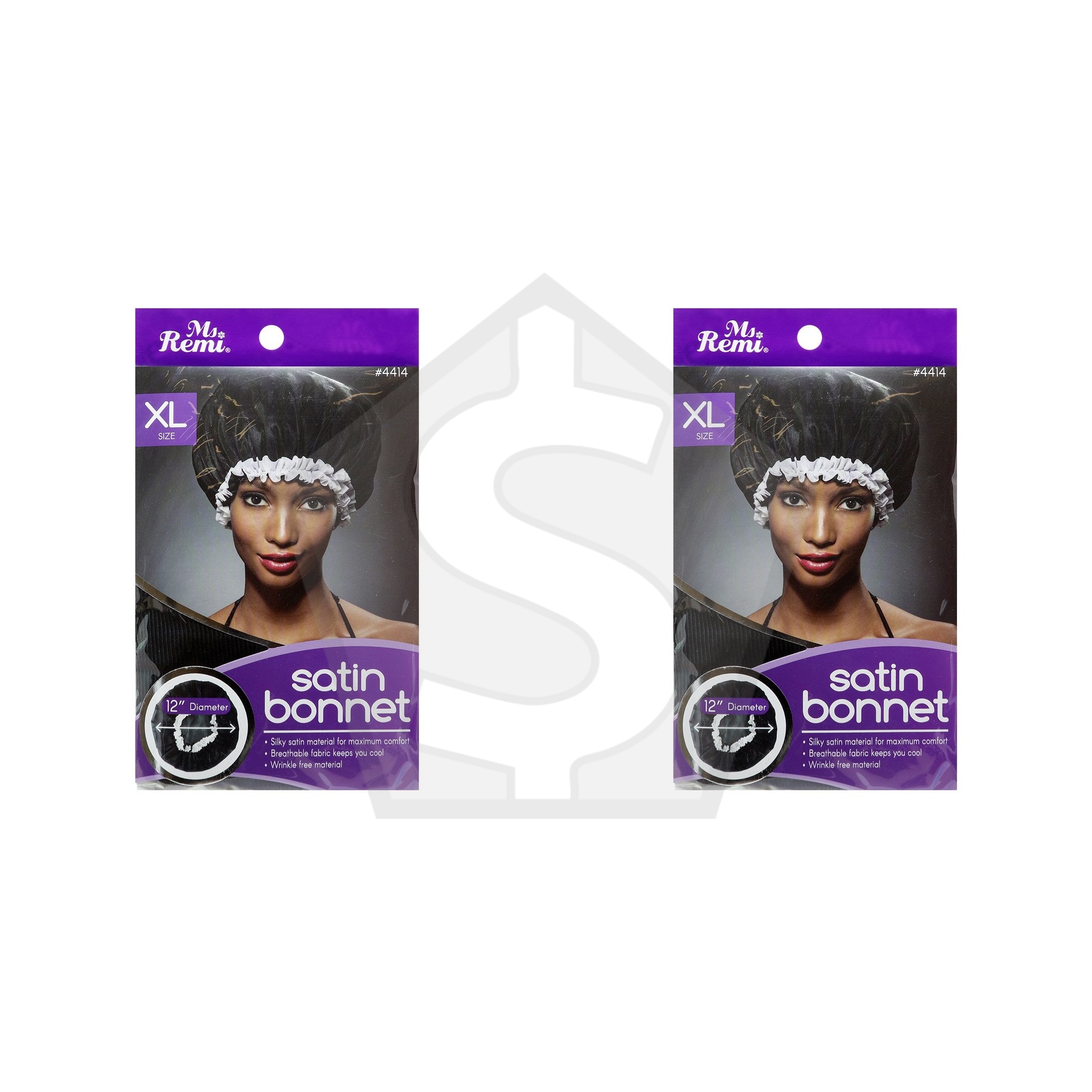 ANNIE Satin Bonnet [X-Large] - Black - Pack of 2