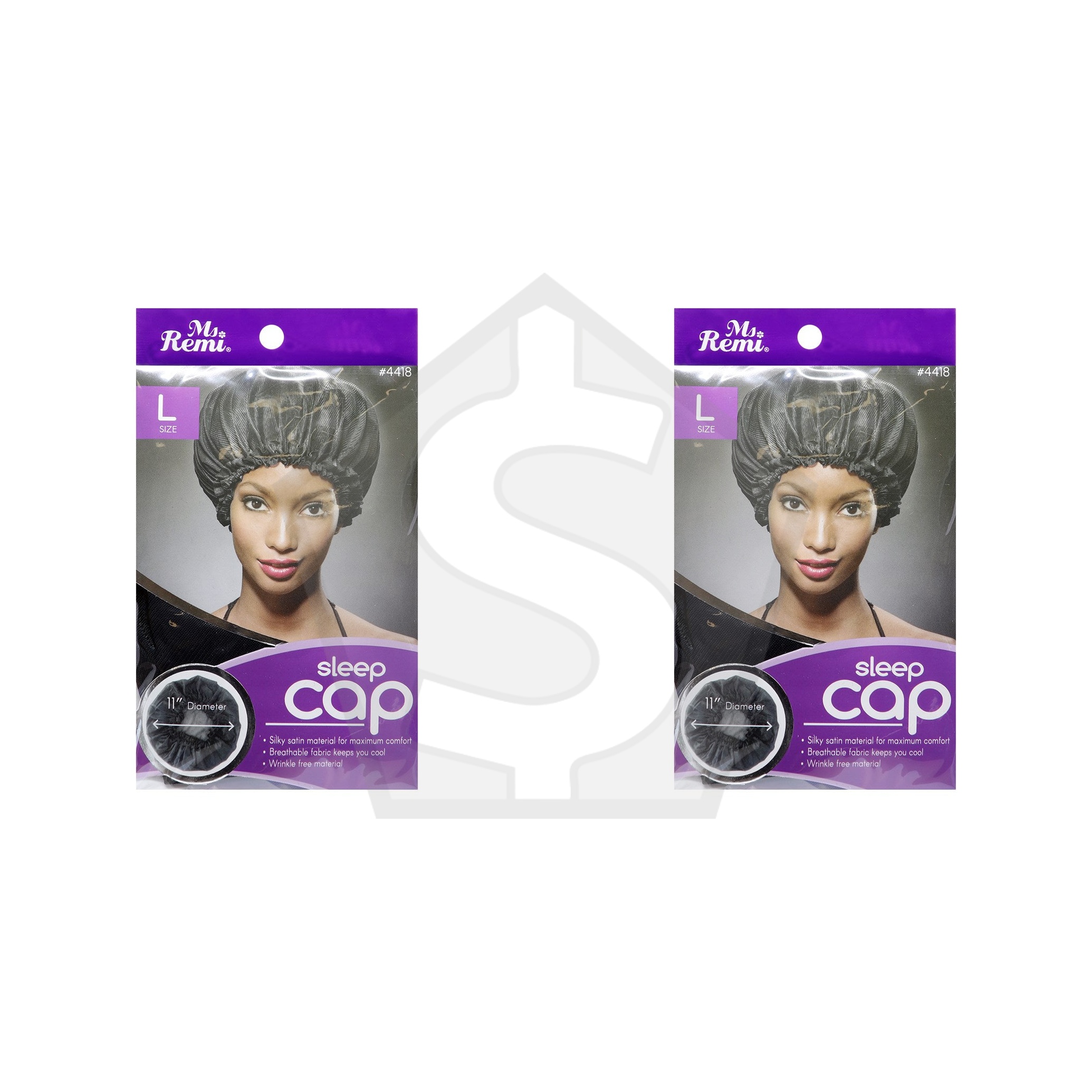 ANNIE Sleep Cap [Large] - Black - Pack of 2