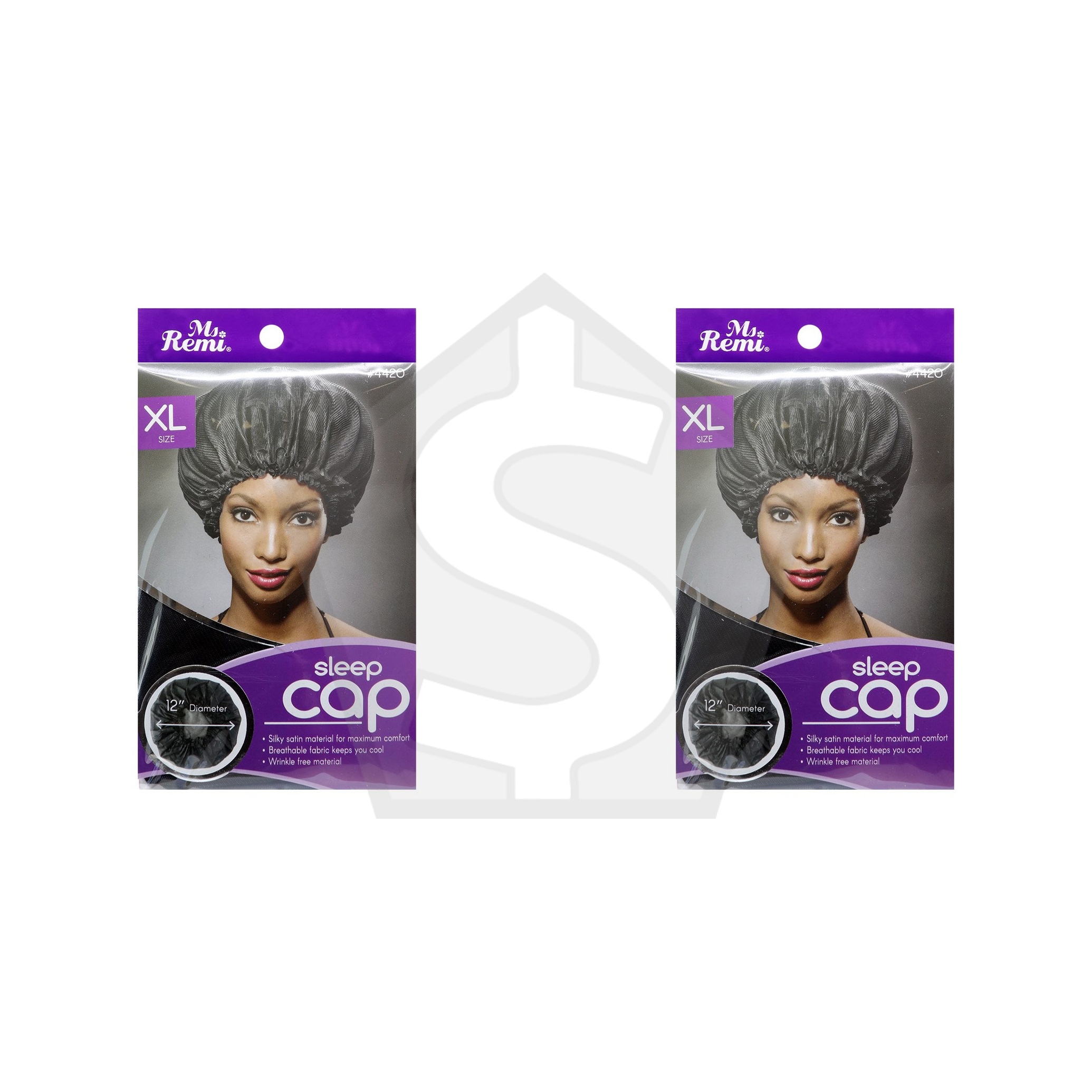 ANNIE Sleep Cap [X-Large] - Black - Pack of 2