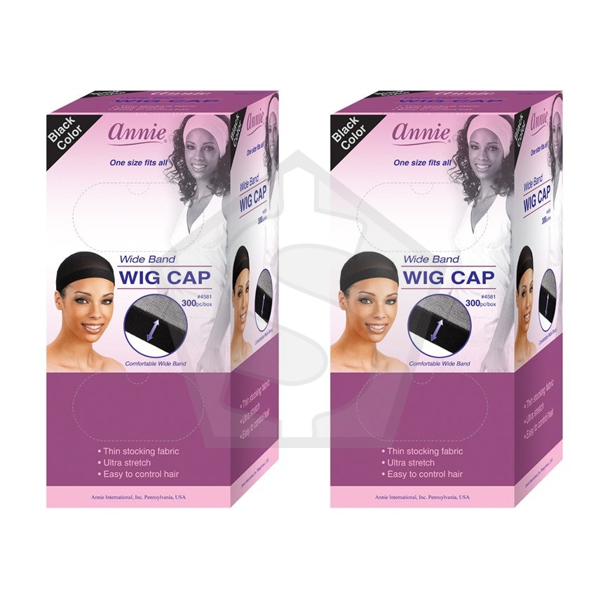 ANNIE Wide Band Wig Cap (300pc) - Pack of 2