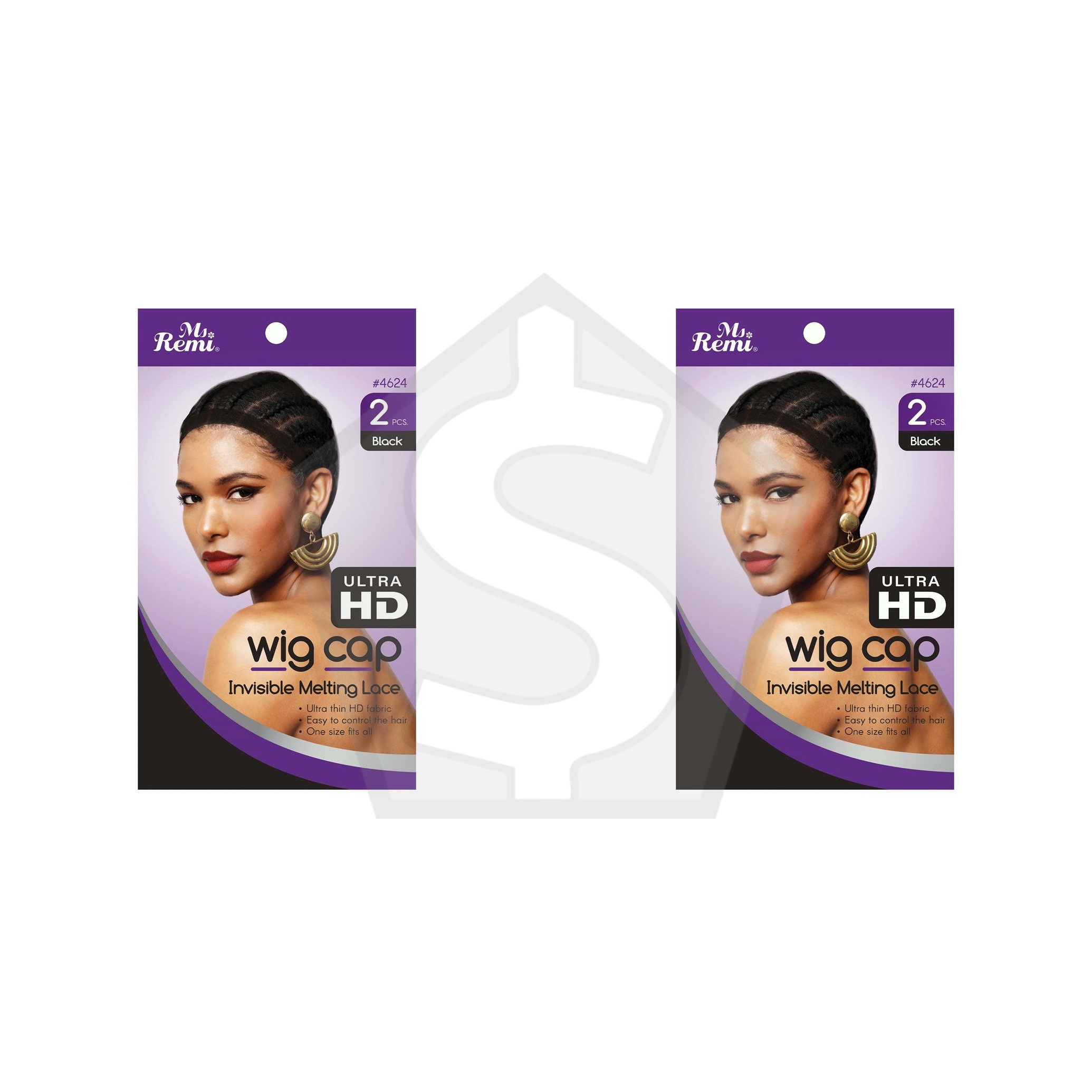 ANNIE Ms. Remi Invisible HD Melting Wig Cap (2pcs) - Black - Pack of 2