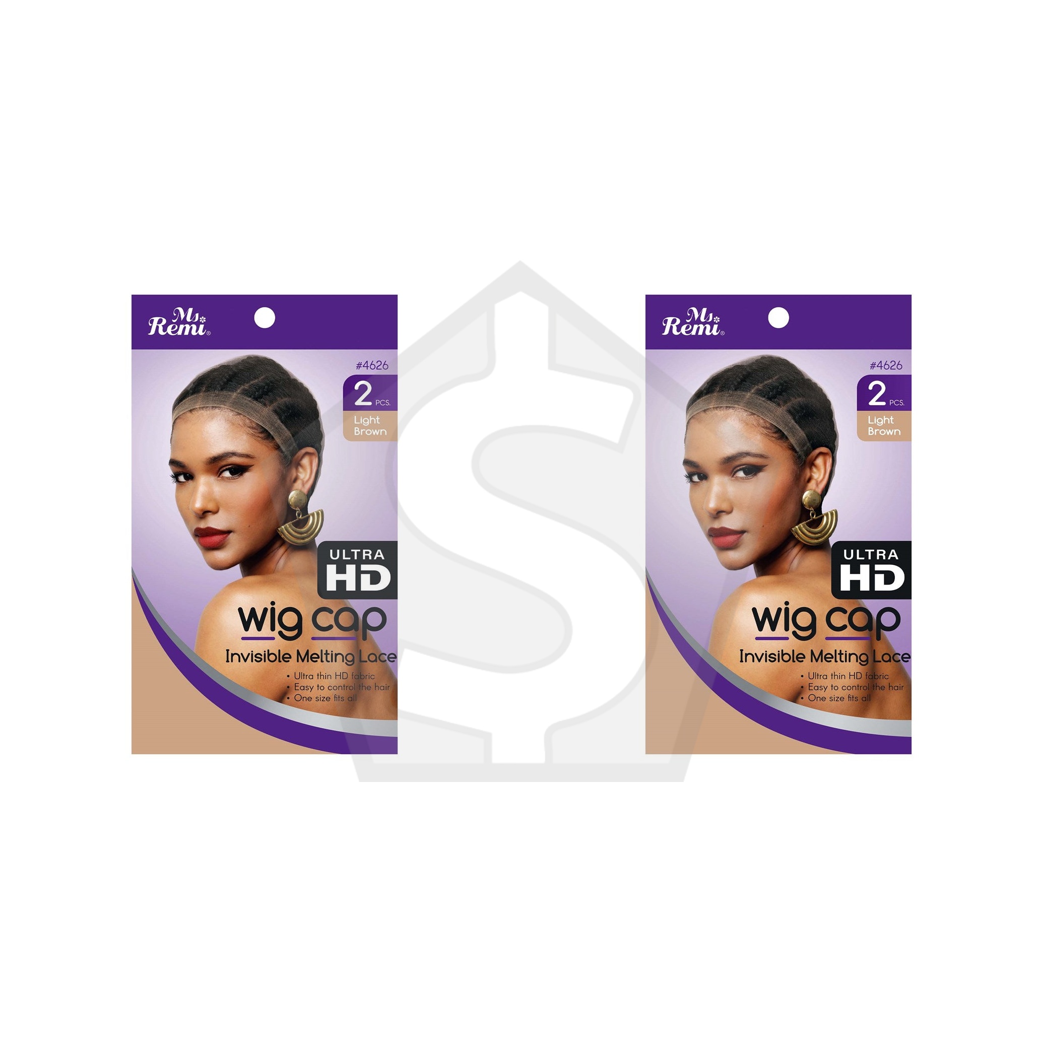 ANNIE Ms. Remi Invisible HD Melting Wig Cap (2pcs) - Light Brown - Pack of 2