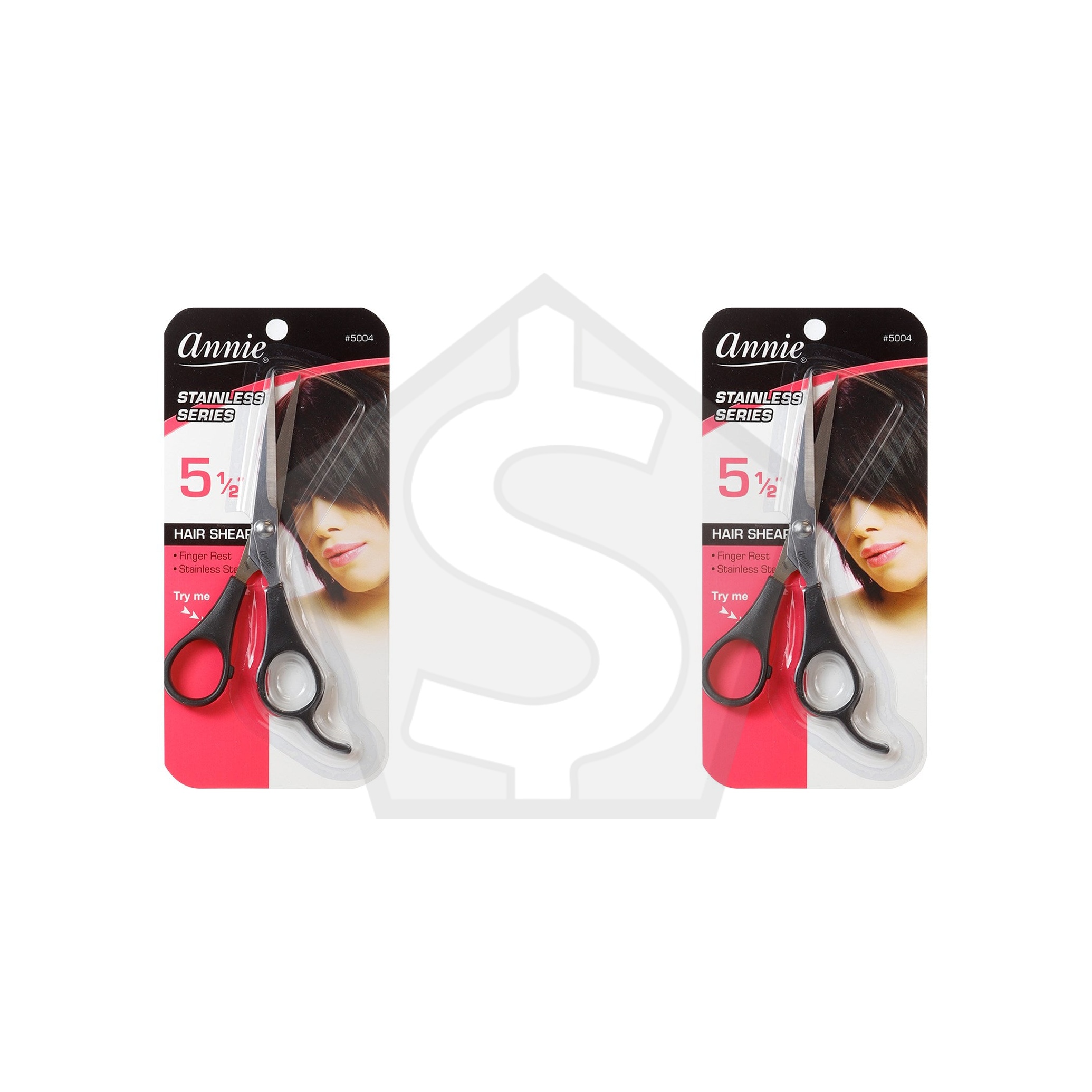 ANNIE Stainless Series Hair Shear - 5 1/2 Inch - Pack of 2