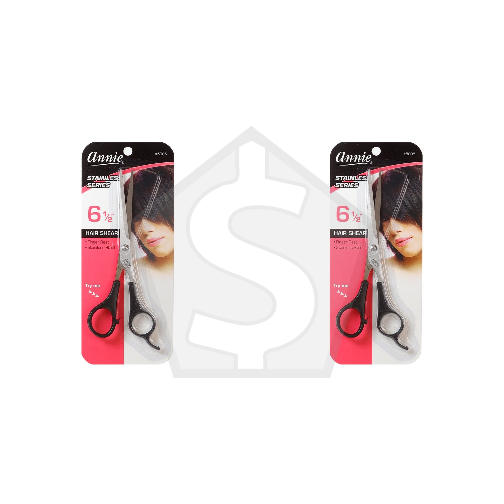 ANNIE Stainless Series Hair Shear - 6 1/2 inch - Pack of 2