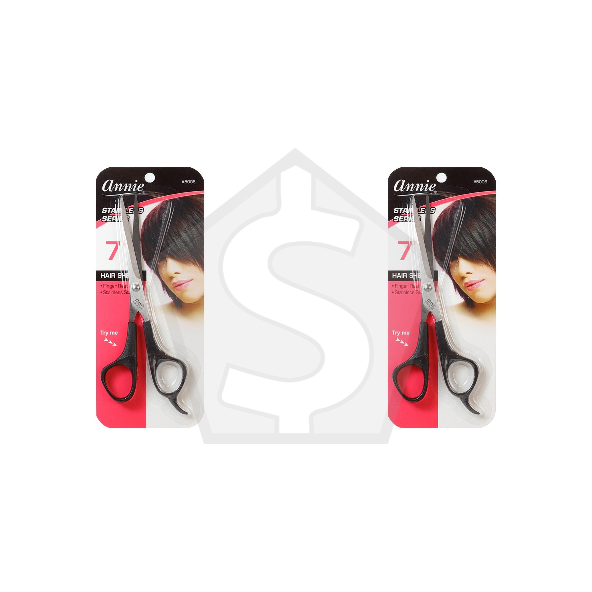 ANNIE Stainless Series Hair Shear - 7 inch - Pack of 2
