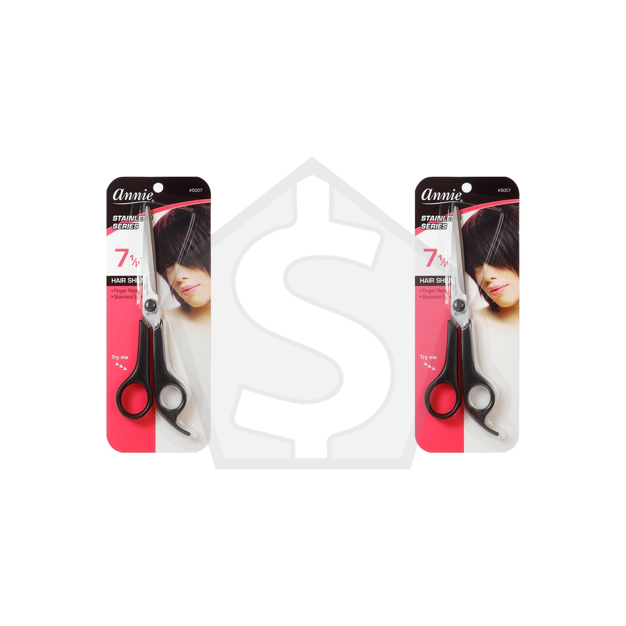 ANNIE Stainless Series Hair Shear - 7 1/2 inch - Pack of 2