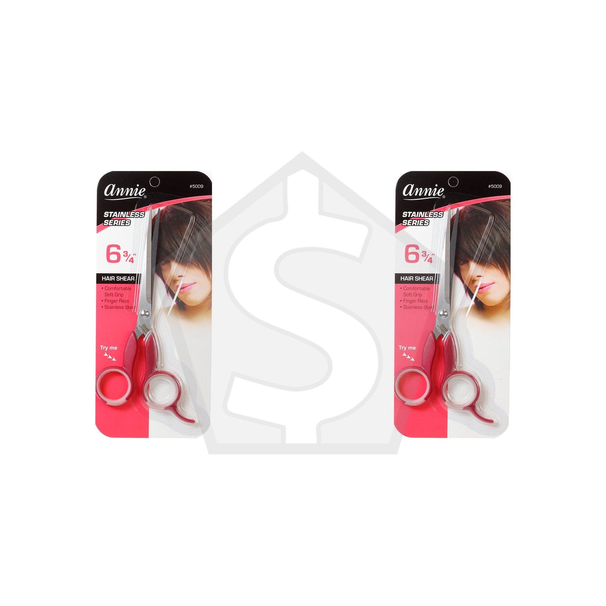 ANNIE Stainless Series Hair Shear - 6 3/4 inch - Pack of 2