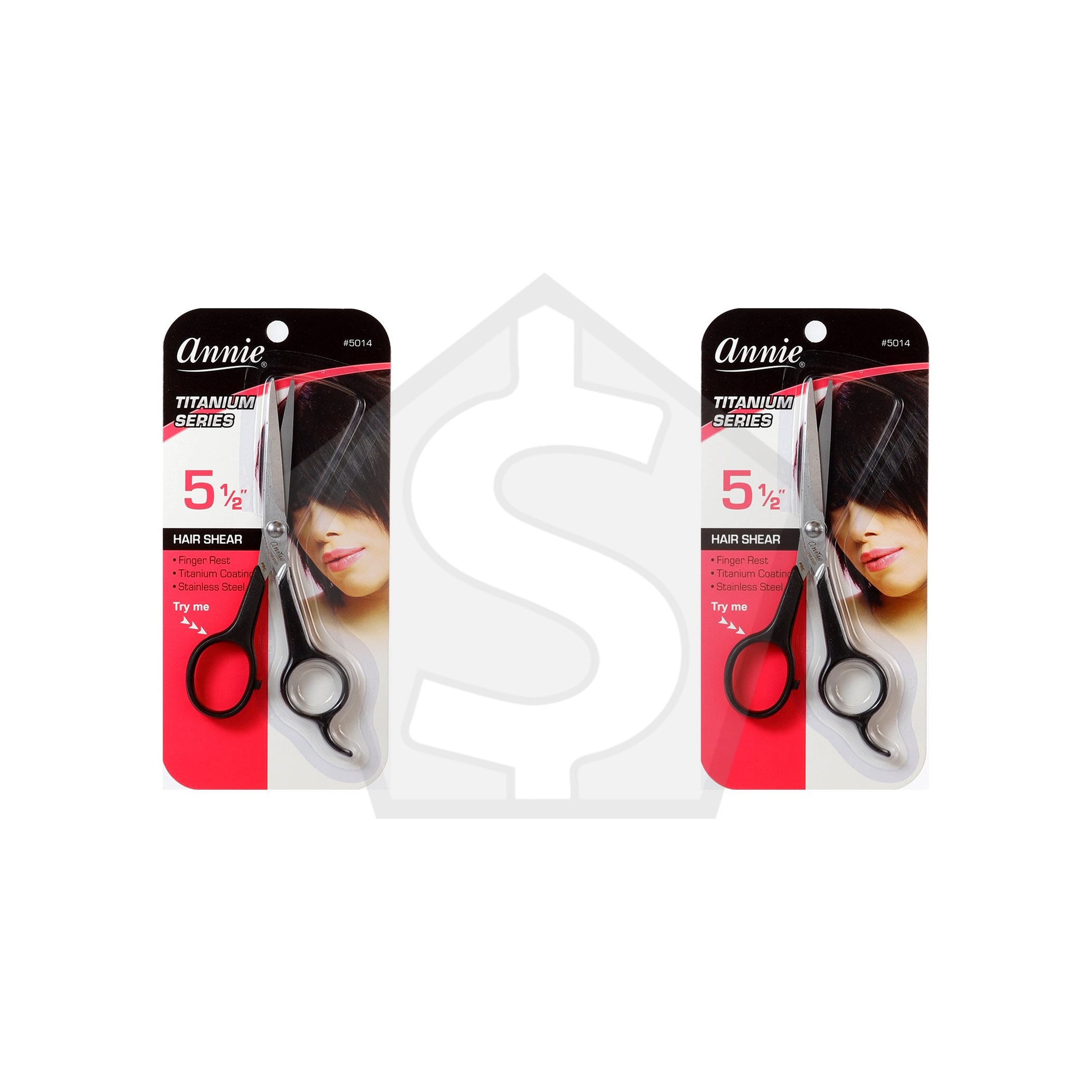 ANNIE Titanium Series Hair Shear - 5 1/2" - Pack of 2