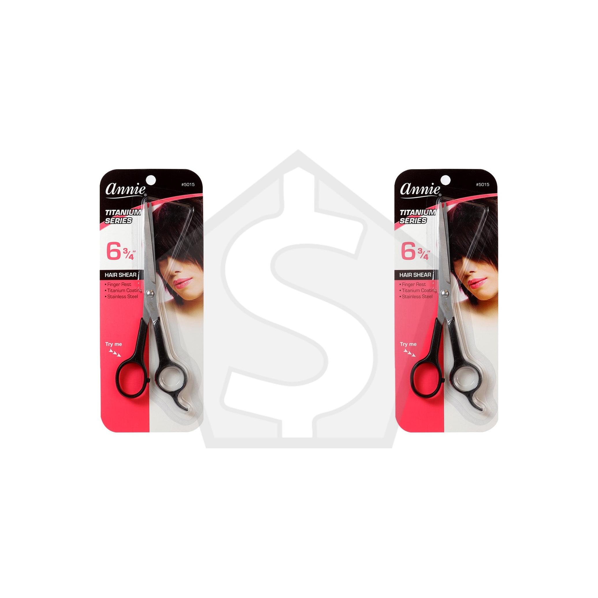ANNIE Titanium Series Hair Shear - 6 3/4" - Pack of 2