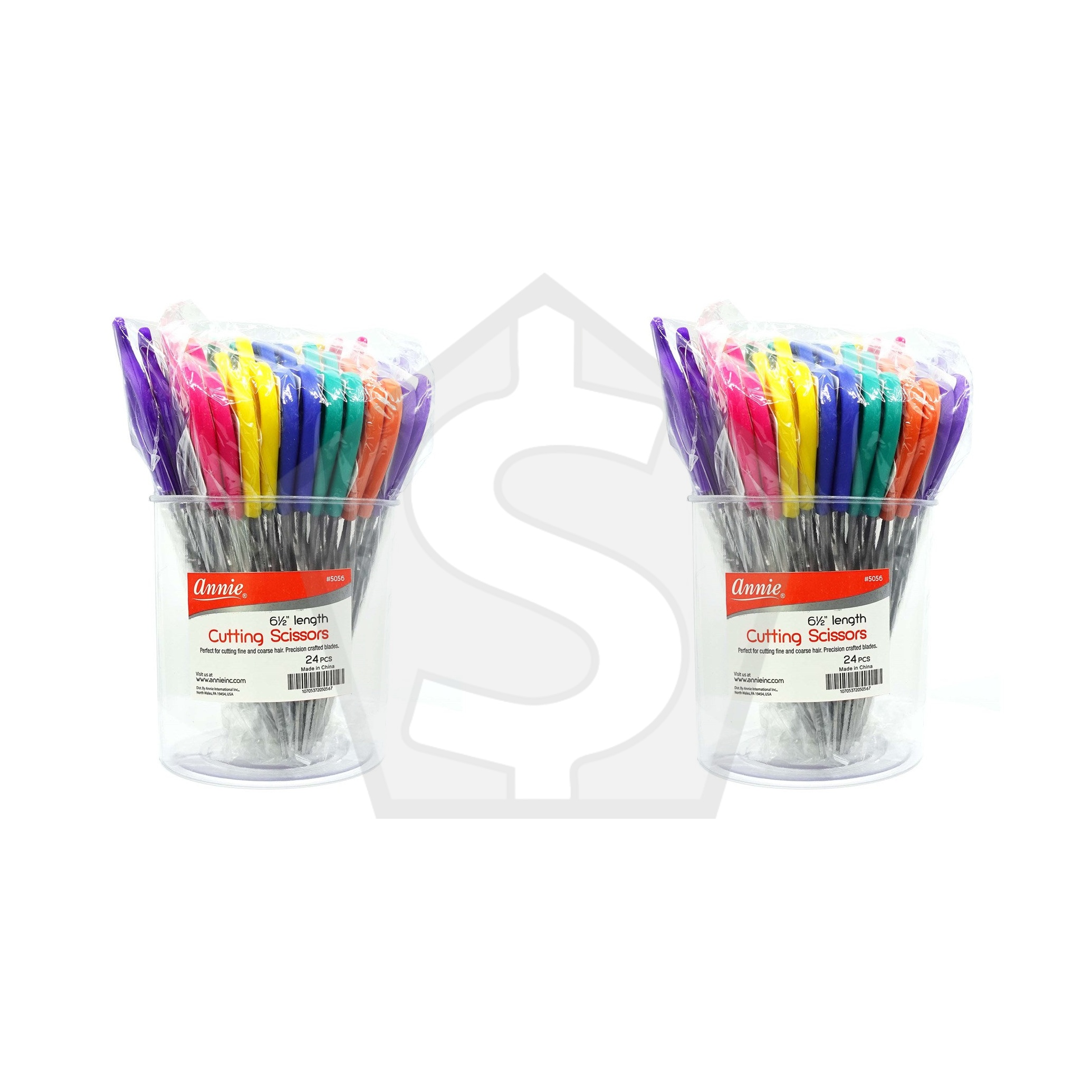ANNIE Cutting Scissors (6.5inch) [24pcs/jar] - Assorted - Pack of 2