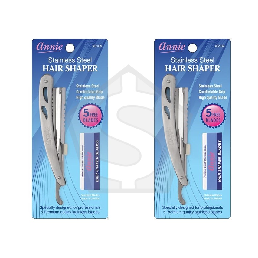 ANNIE Stainless Steel Hair Shaper w/ 5 blade - Pack of 2