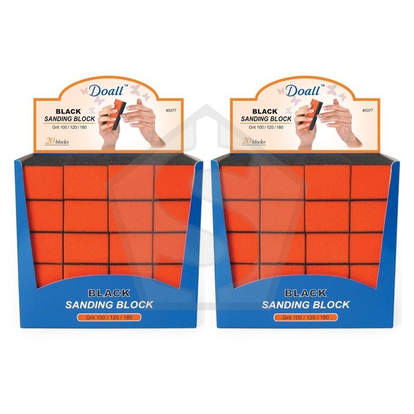 ANNIE Almine Black Sanding Block (20blocks/display) - Grit 100/120/180 - Pack of 2