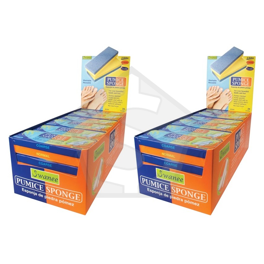 ANNIE Swanee Pumice Sponge [24pcs/ds] - Normal/Coarse - Pack of 2