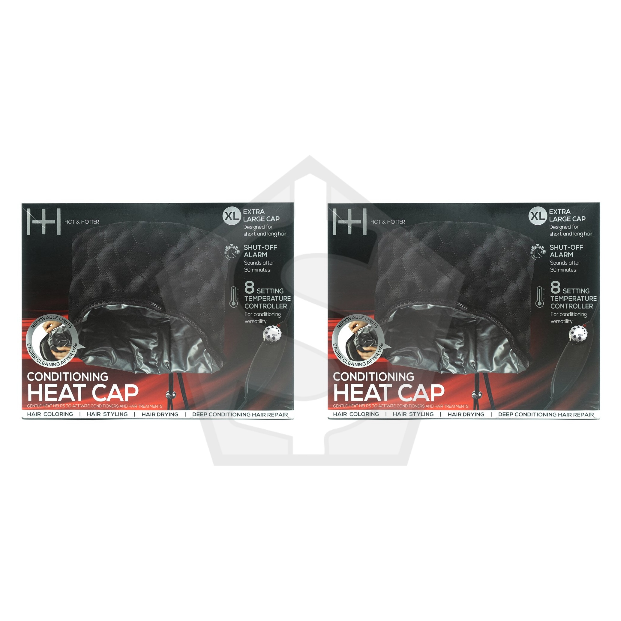 ANNIE Hot & Hotter 3 In 1 Professional Washable Conditioning Heat Cap - Pack of 2