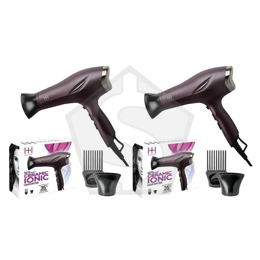 ANNIE Hot & Hotter Ceramic Ionic 1875 Hair Dryer #5904 [pk] - Pack of 2