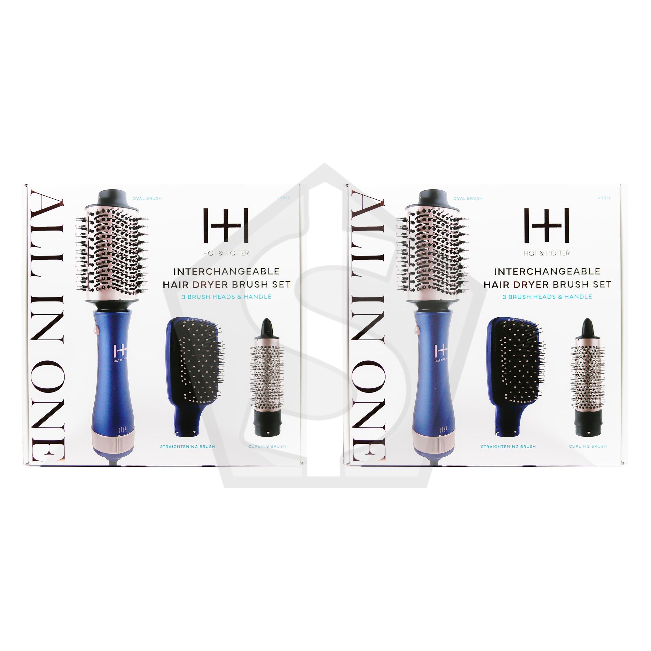 ANNIE Hot & Hotter One Step Hair Styler & Dryer 4 in 1 - Pack of 2