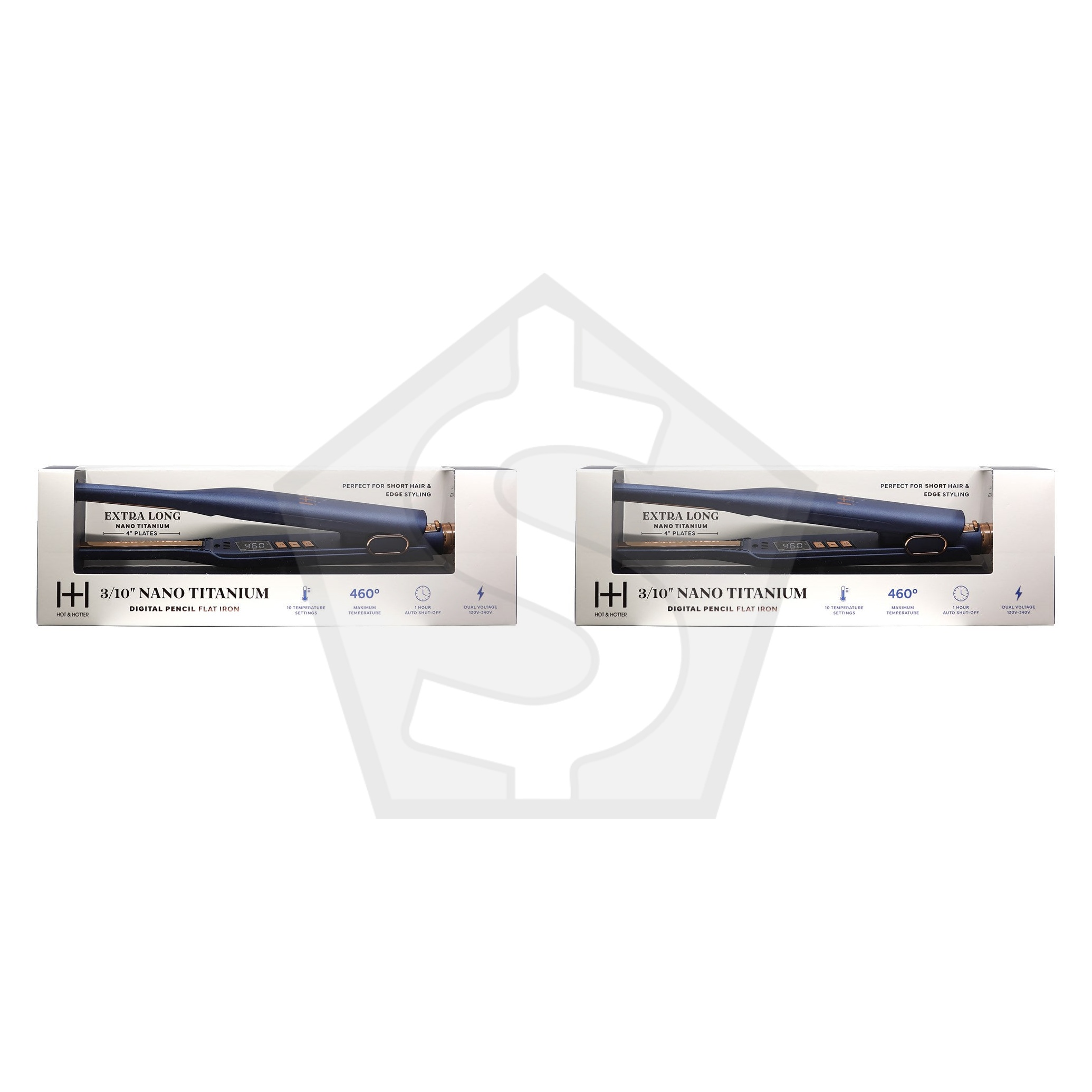 Bundle of 2 - ANNIE Hot & Hotter Nano Titanium Digital Pencil Flat Iron