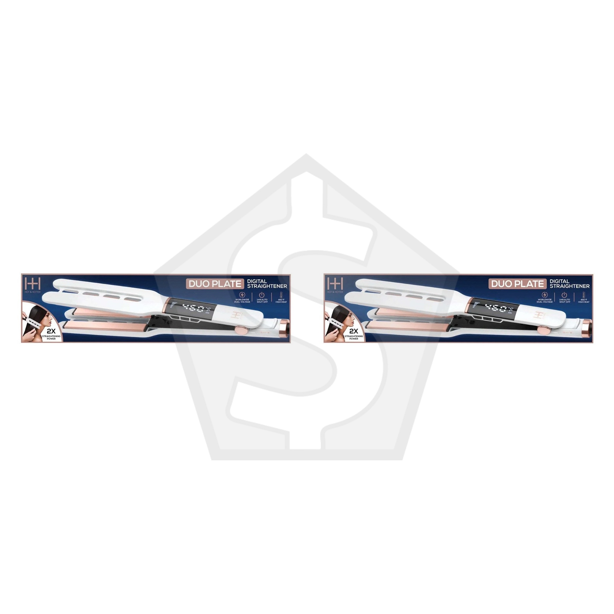 ANNIE Hot & Hotter Duo Plate Digital Straightener - Pack of 2