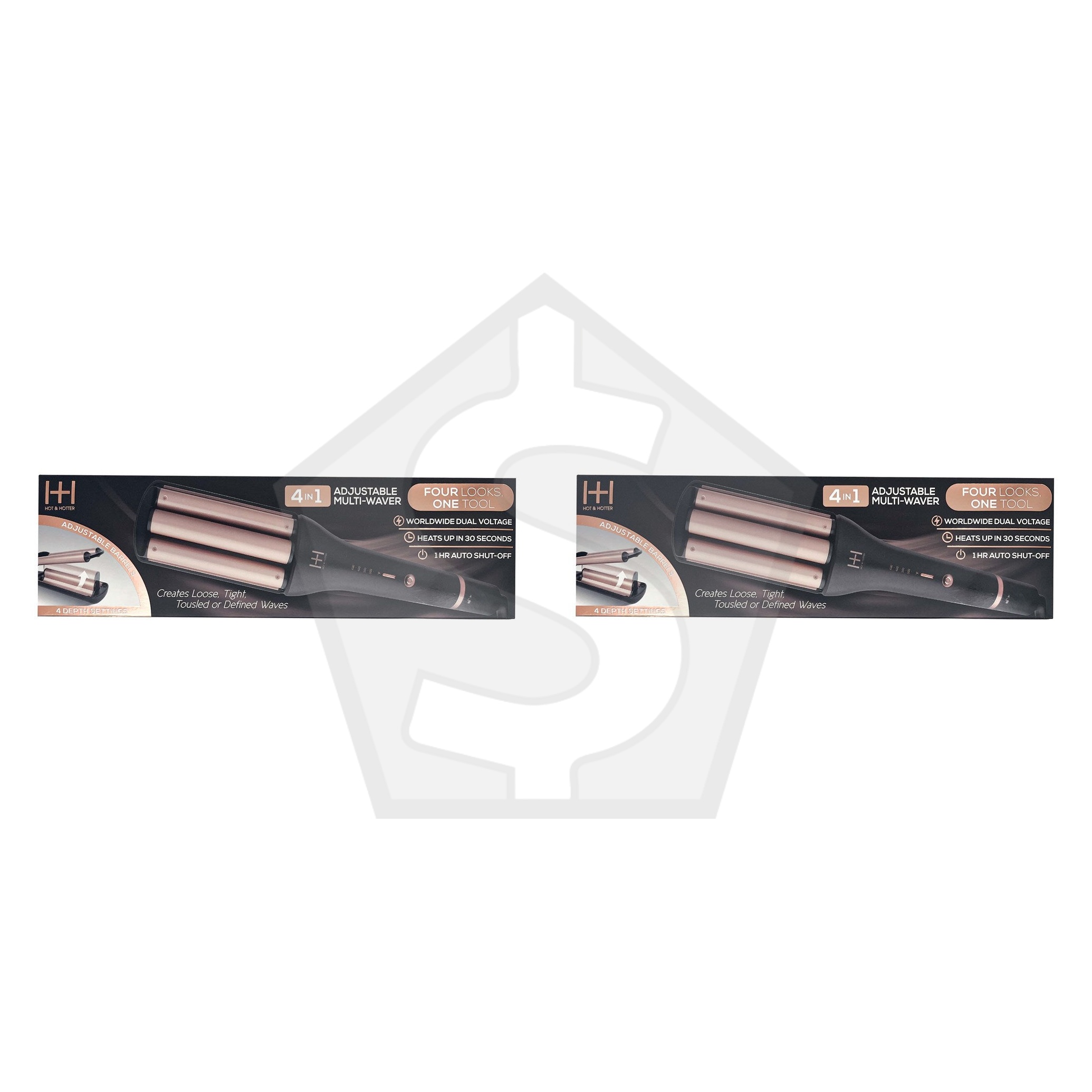 ANNIE Hot & Hotter 4 in 1 Adjustable Multi-Waver - Pack of 2