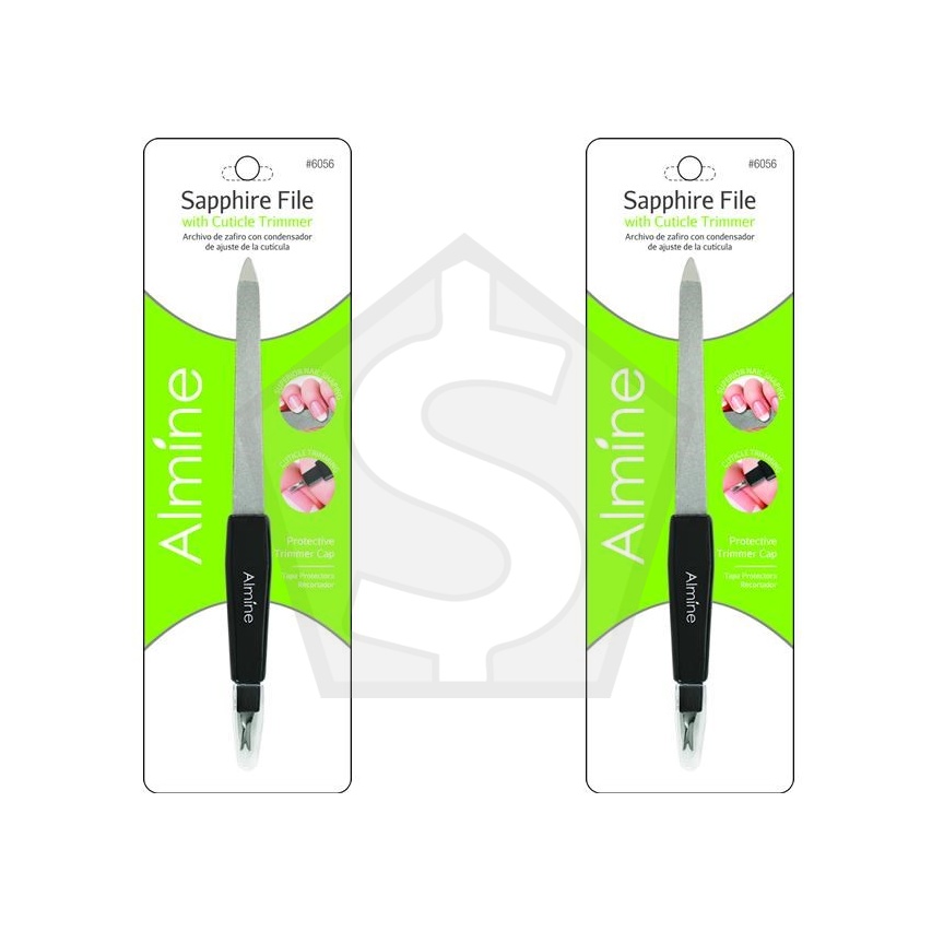 ANNIE Almine Sapphire File with Cuticle Trimmer #6056 [pk] - Pack of 2