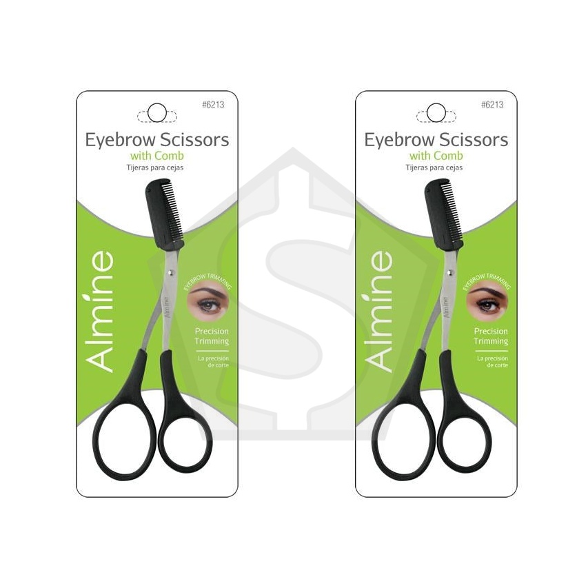 ANNIE Almine Eyebrow Scissors with Comb - Pack of 2