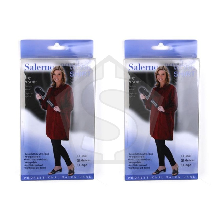 ANNIE Salerno Work Shirt [Silky Polyester] (Medium) Black - Pack of 2