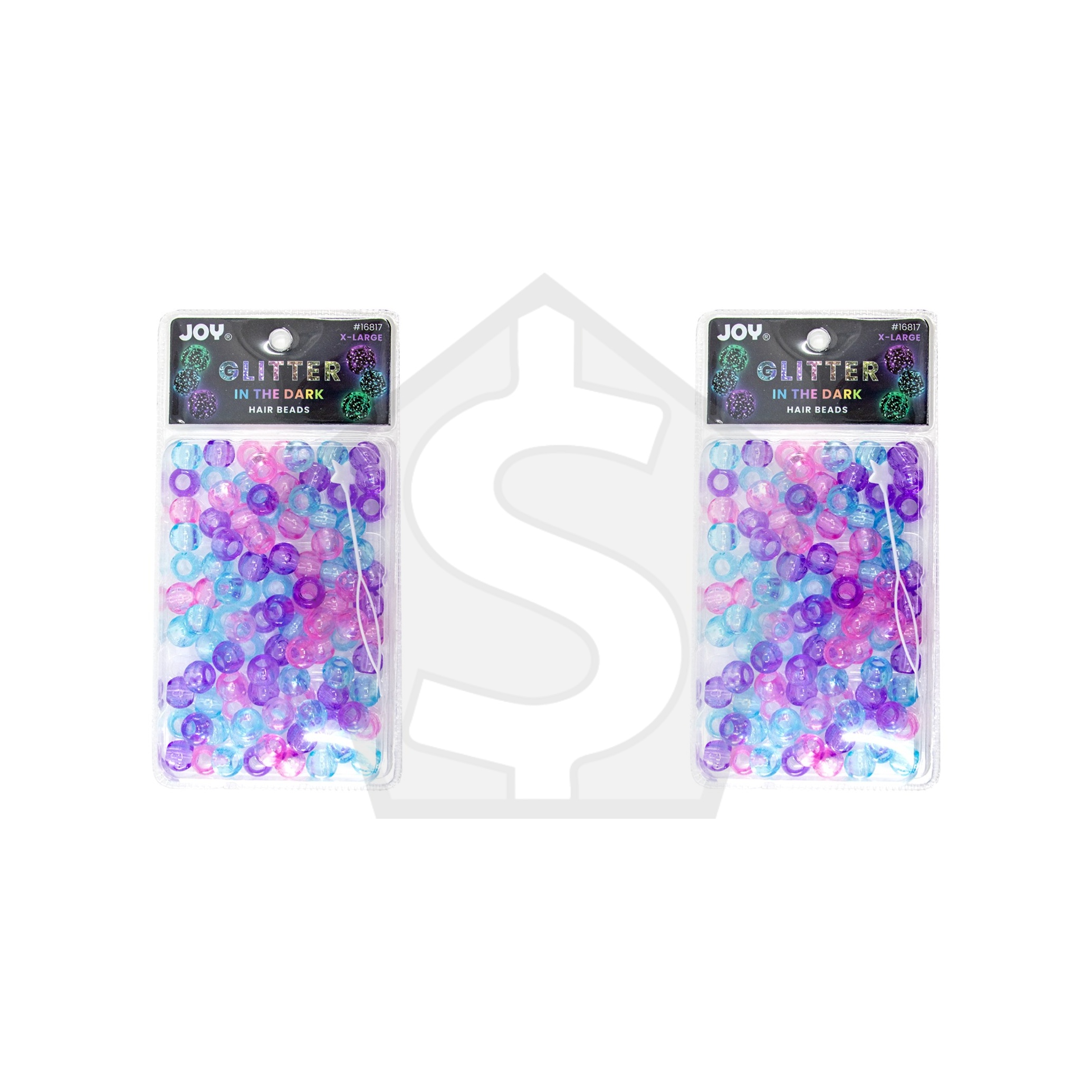 ANNIE Joy Glitter In the Dark Round Beads XL - Assorted #1 - Pack of 2