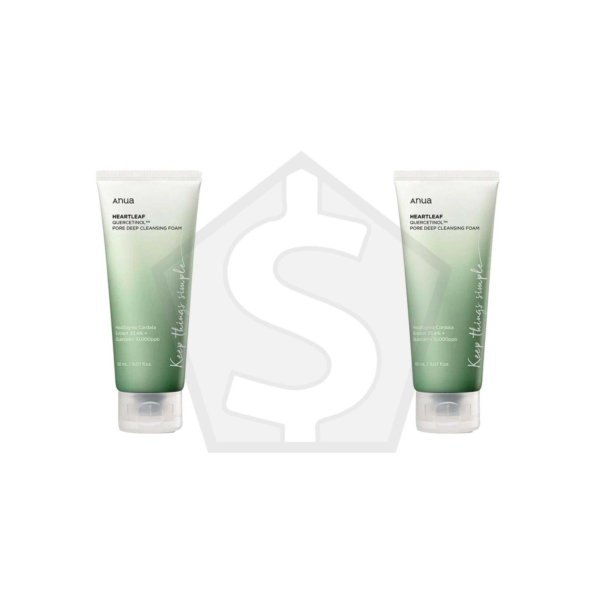 ANUA Heartleaf Quercetinol Pore Deep Cleansing Foam - 150ml - Pack of 2