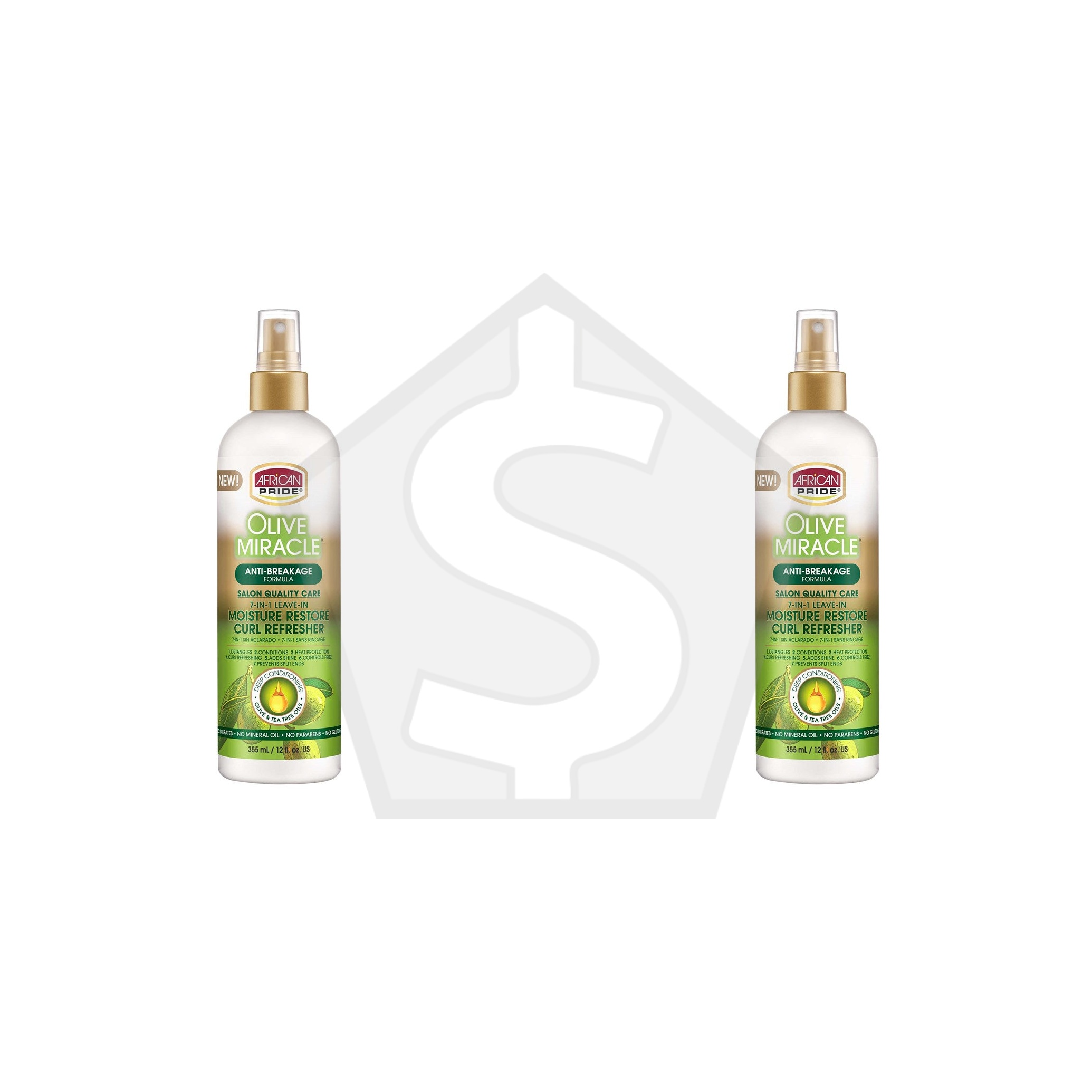 Bundle of 2 - AFRICAN PRIDE Olive Miracle Moisture Restore Curl Refresher (12oz)